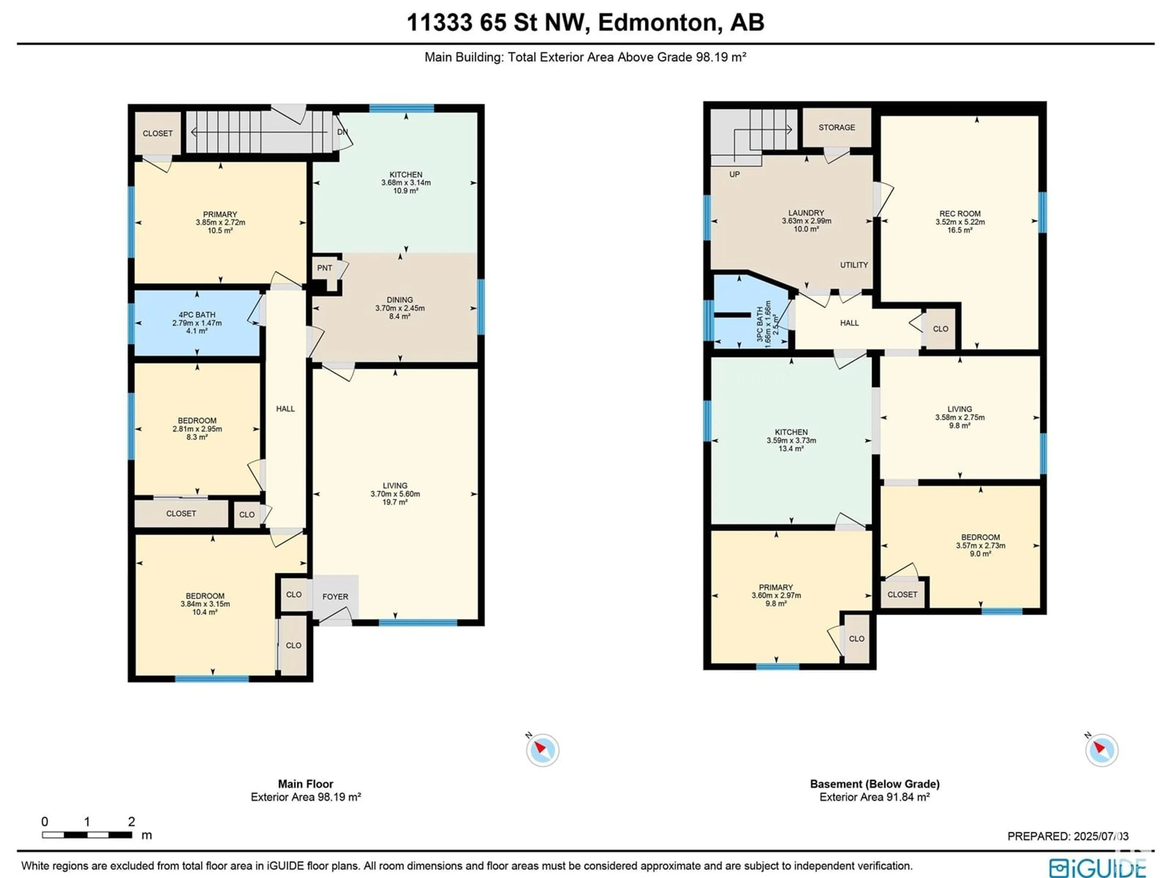 Floor plan for NW - 11333 65 ST, Edmonton Alberta T5W4K5