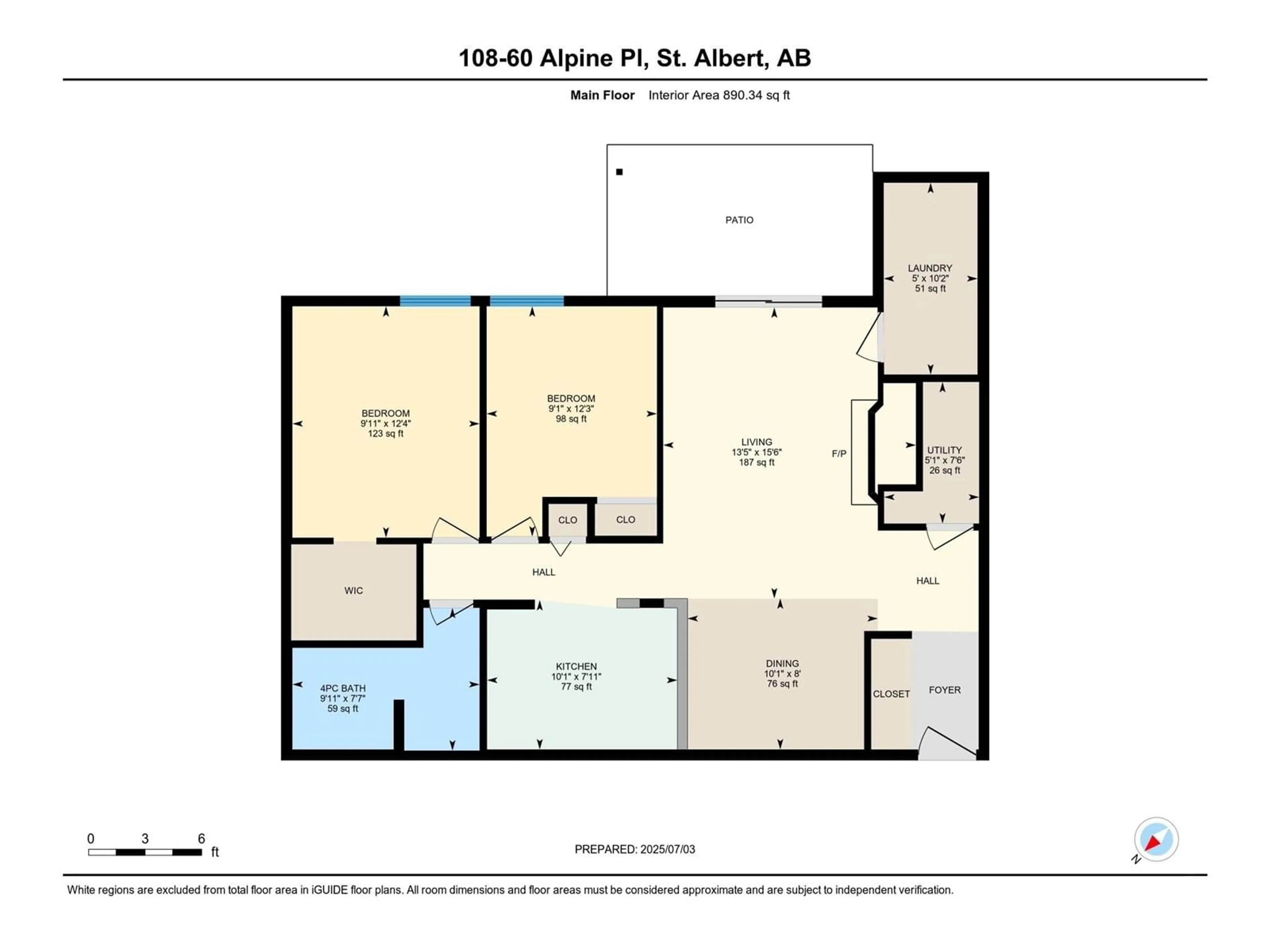 Floor plan for 108 ALPINE PL, St. Albert Alberta T8N3Y2
