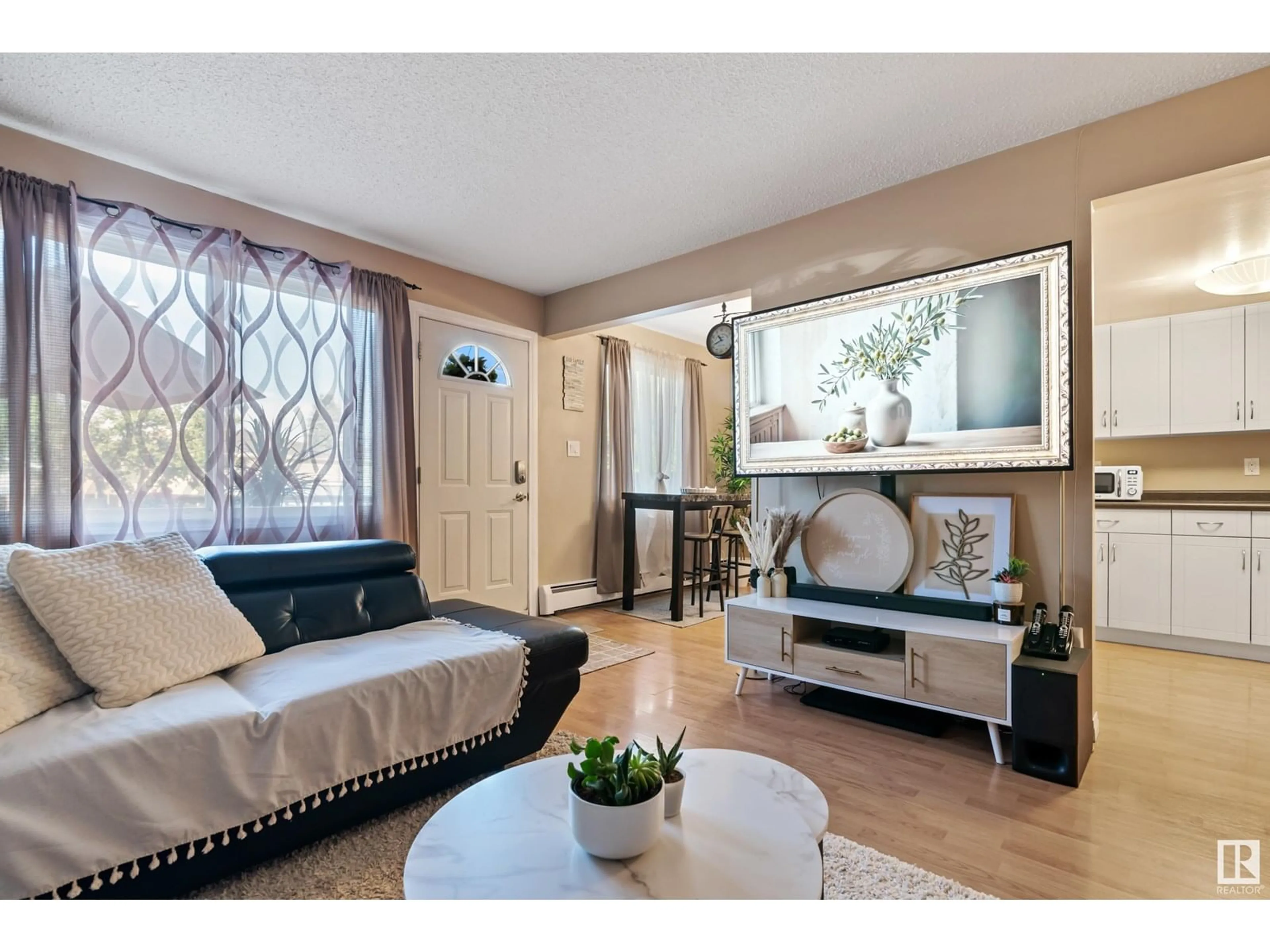 Living room with furniture, unknown for #14 - 18315 89 AV, Edmonton Alberta T5T1X2