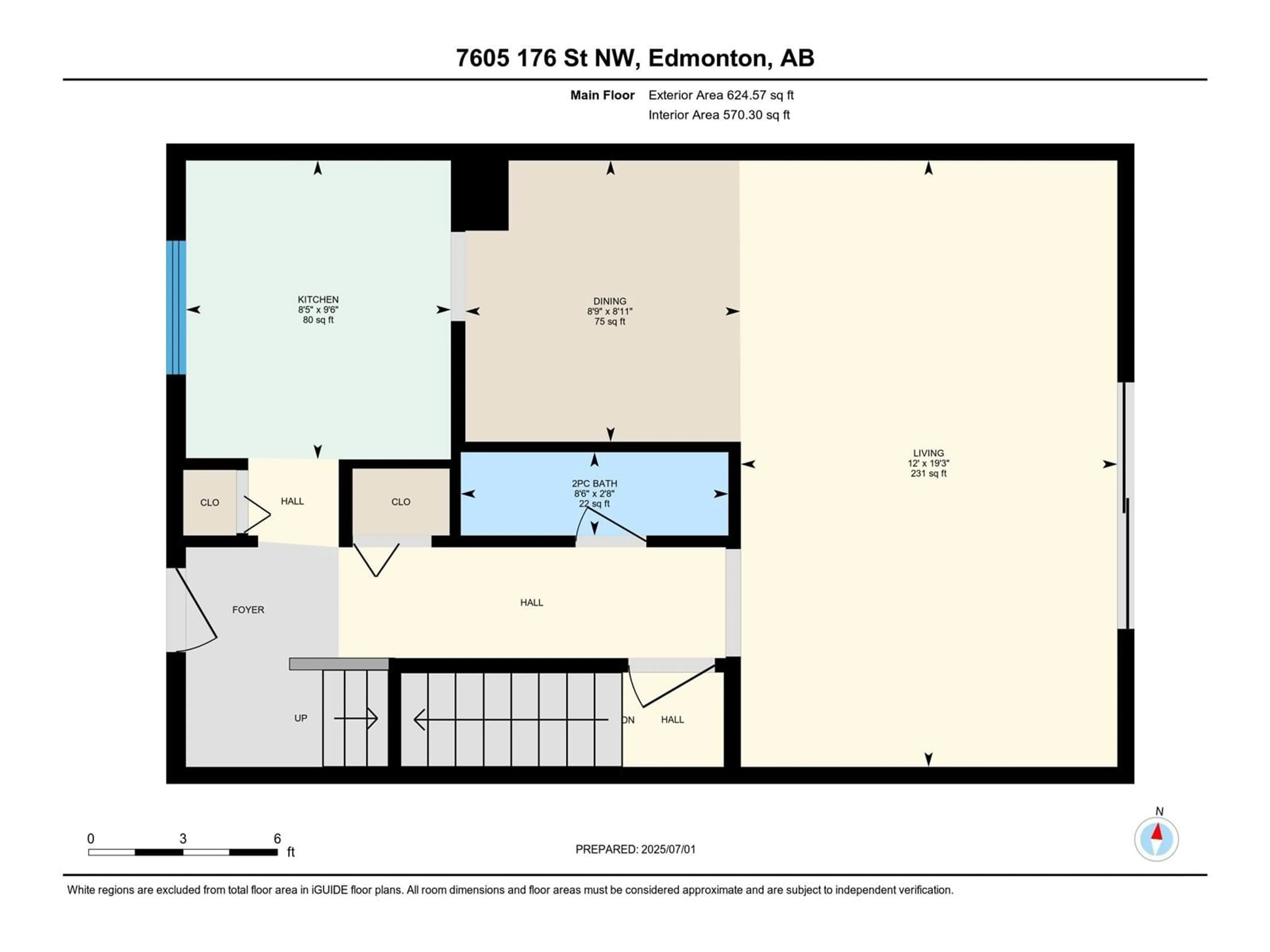 Floor plan for NW - 7605 176 ST, Edmonton Alberta T5T0J4