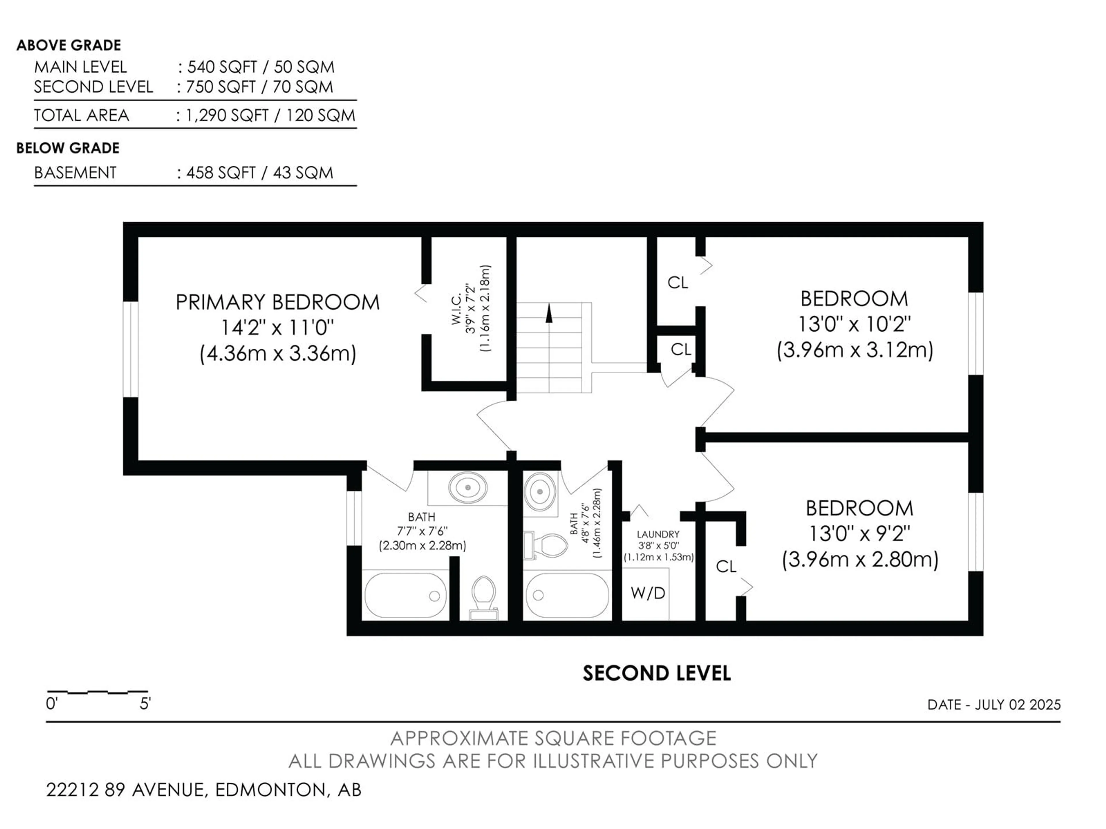Floor plan for NW - 22212 89 AV, Edmonton Alberta T5T7H1