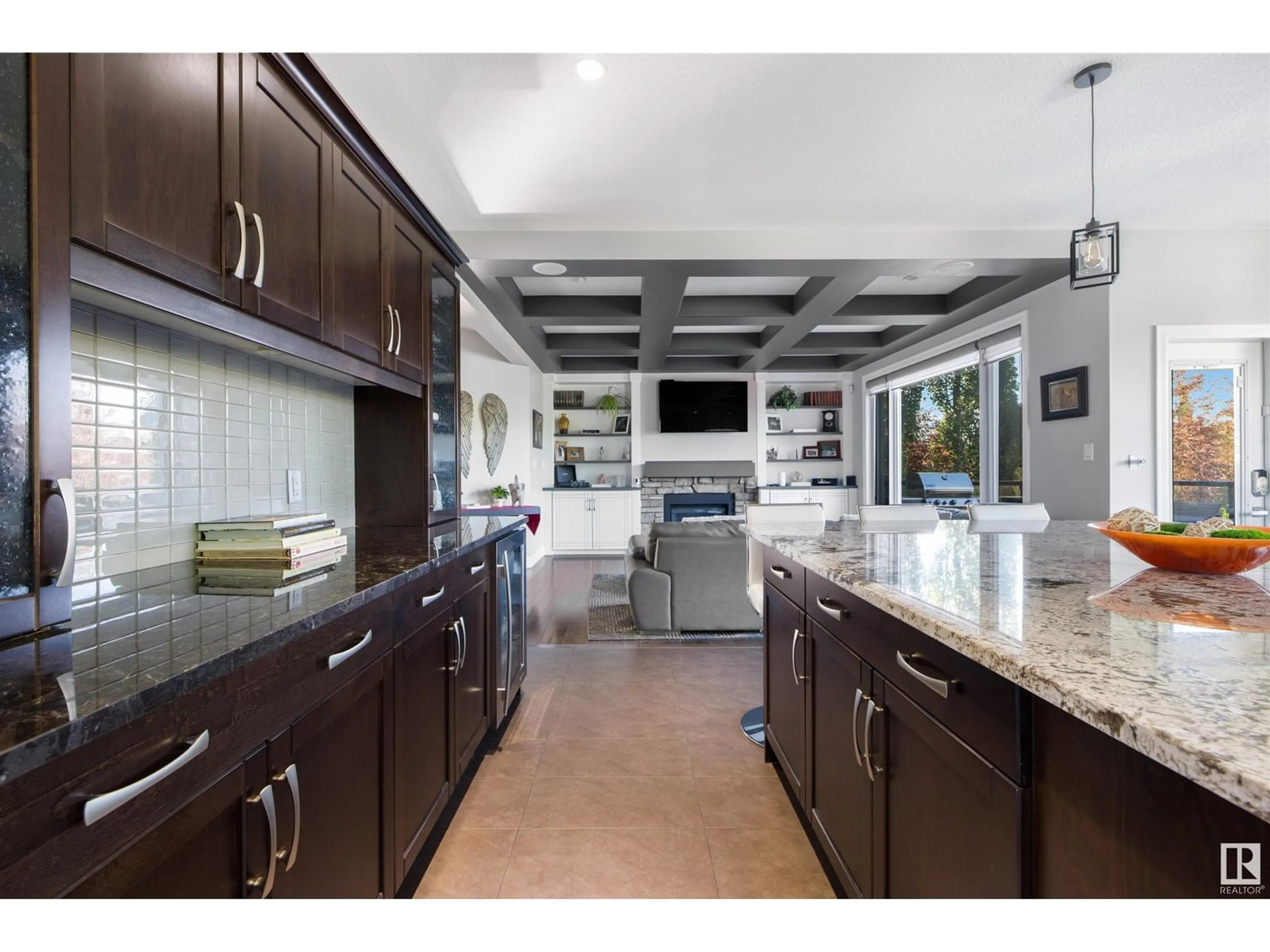 Open concept kitchen, ceramic/tile floor for SW - 2524 WARRY BAY BA, Edmonton Alberta T6W0P1