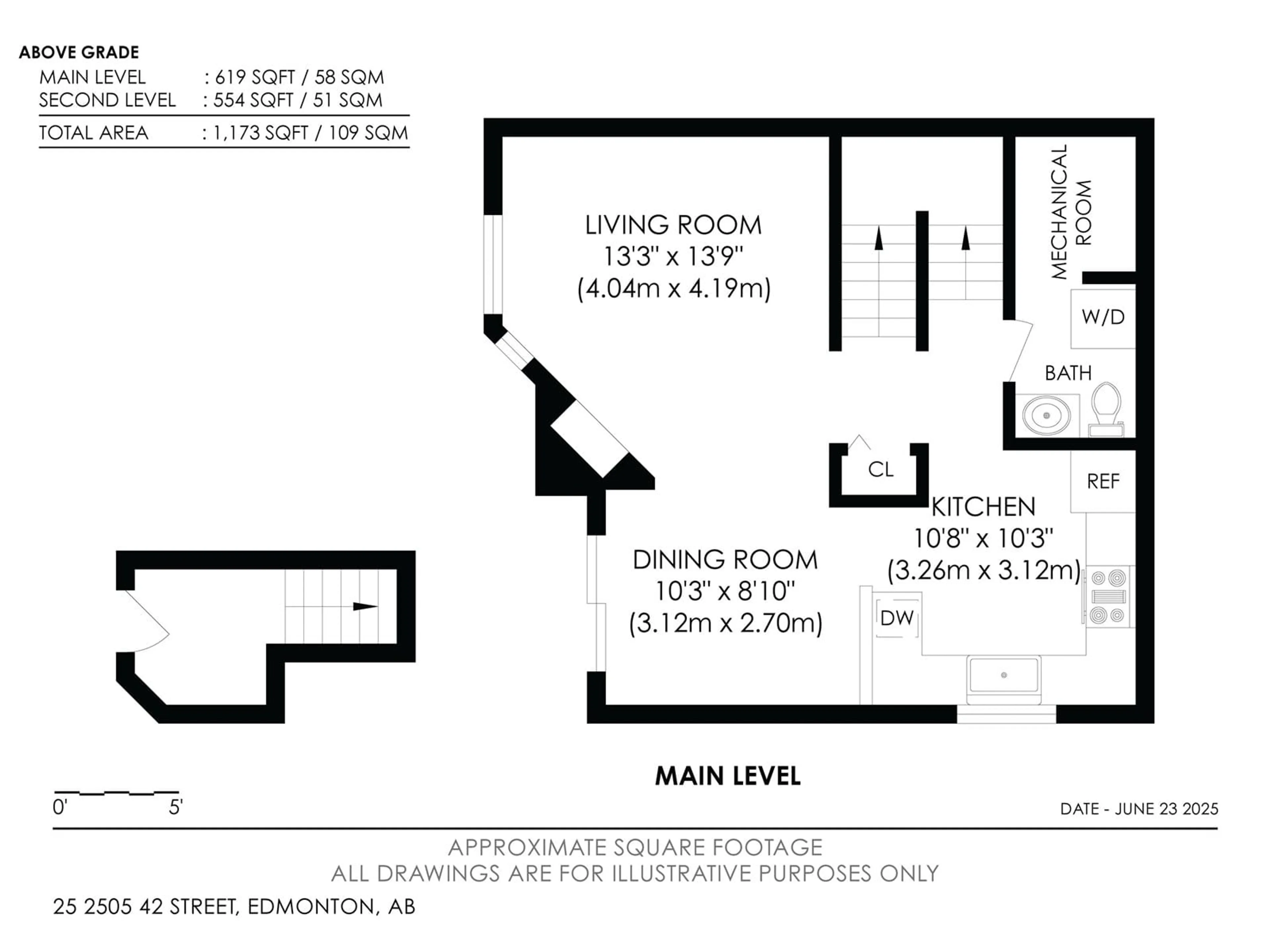 Floor plan for #25 - 2505 42 ST, Edmonton Alberta T6L7G8
