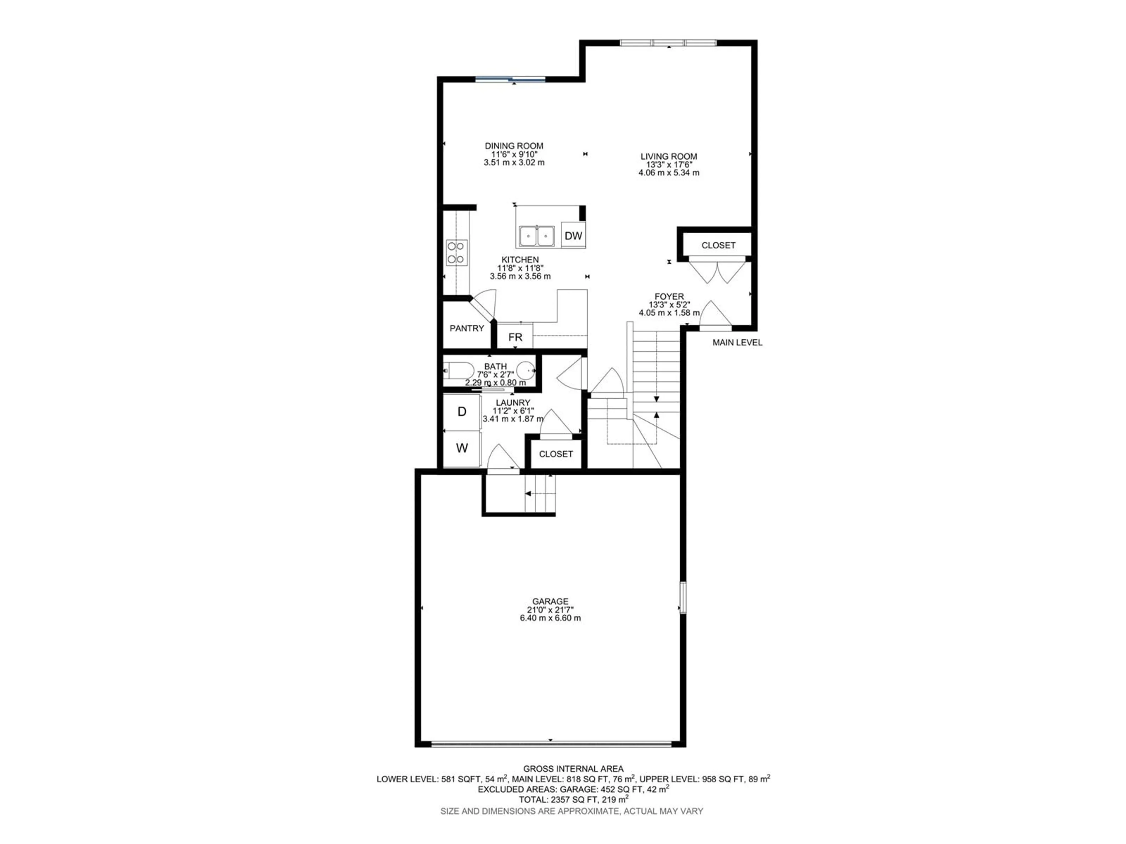 Floor plan for 1308 56 ST, Edmonton Alberta T6W1R4