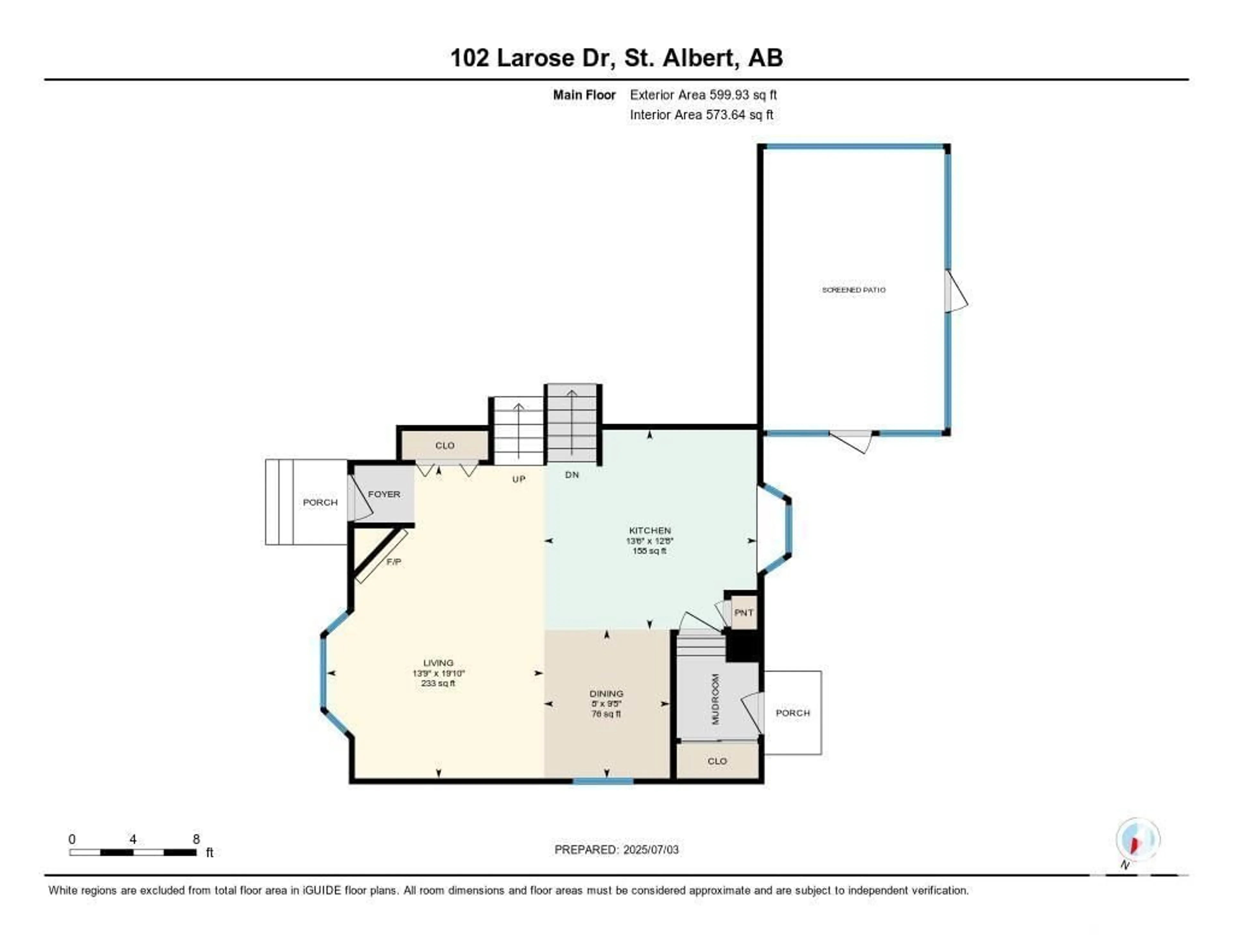 Floor plan for 102 LAROSE DR, St. Albert Alberta T8N2T2