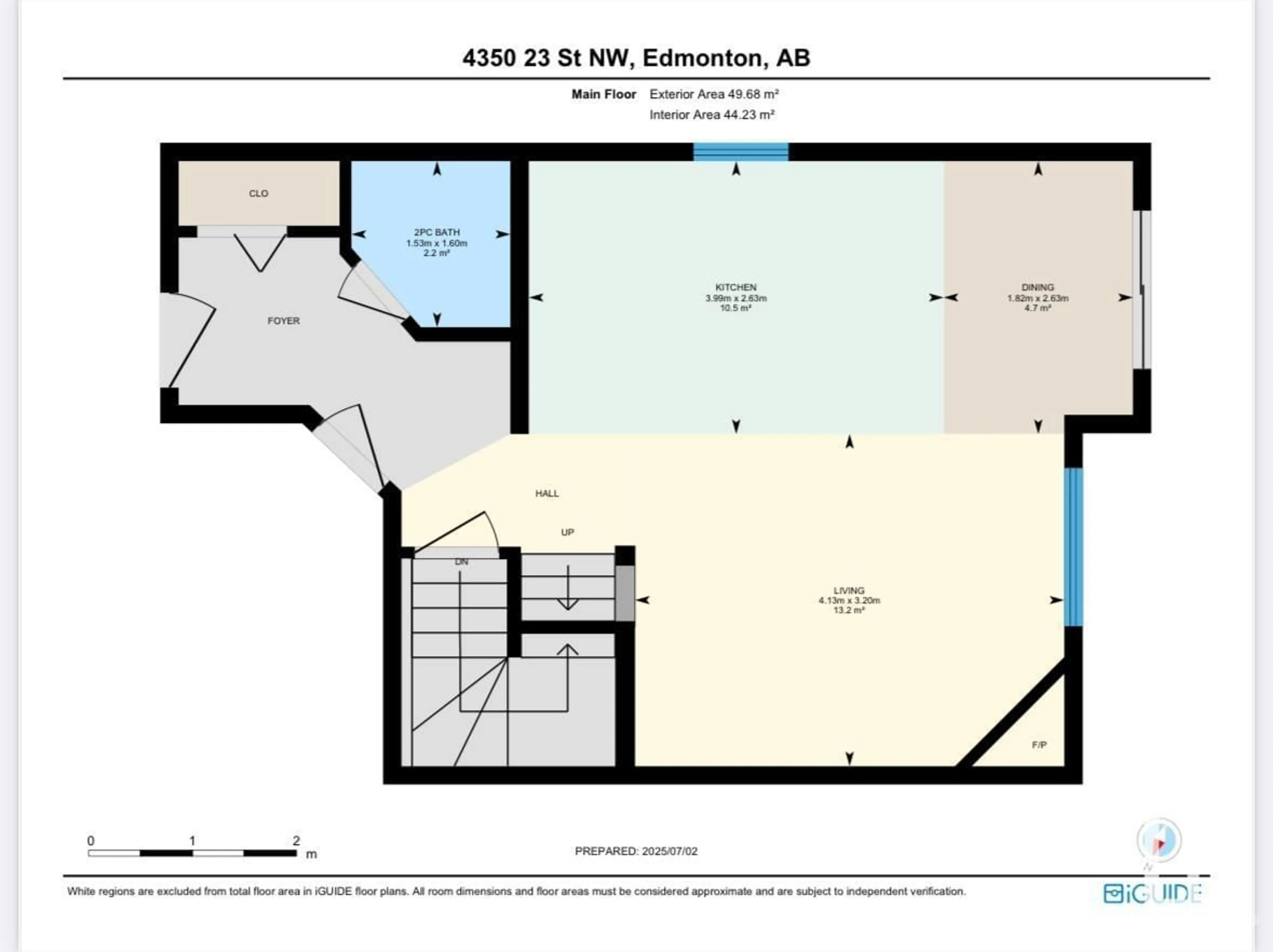 Floor plan for #11 - 4350 23 ST, Edmonton Alberta T6T1X8