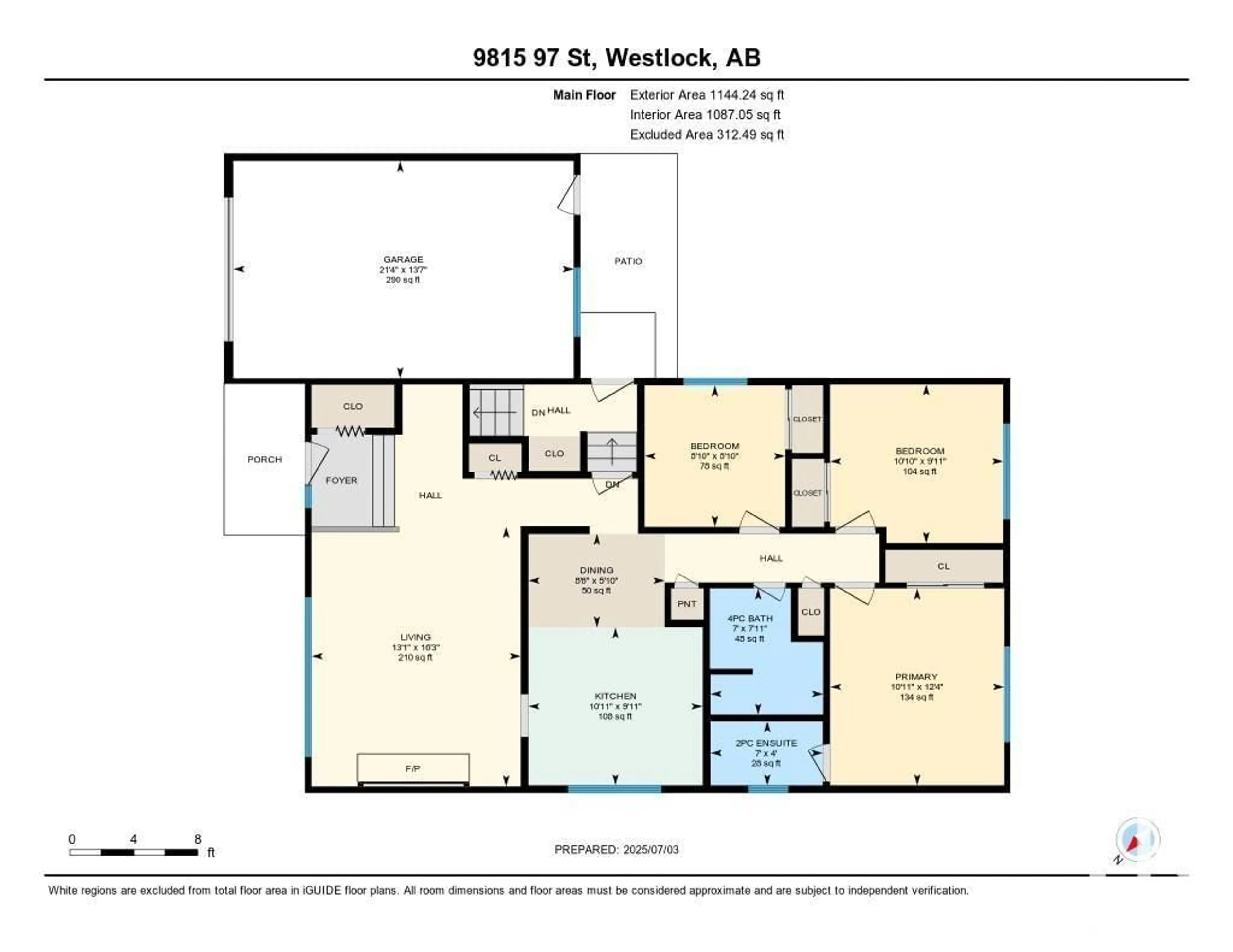 Floor plan for 9815 97 ST, Westlock Alberta T7P2A4