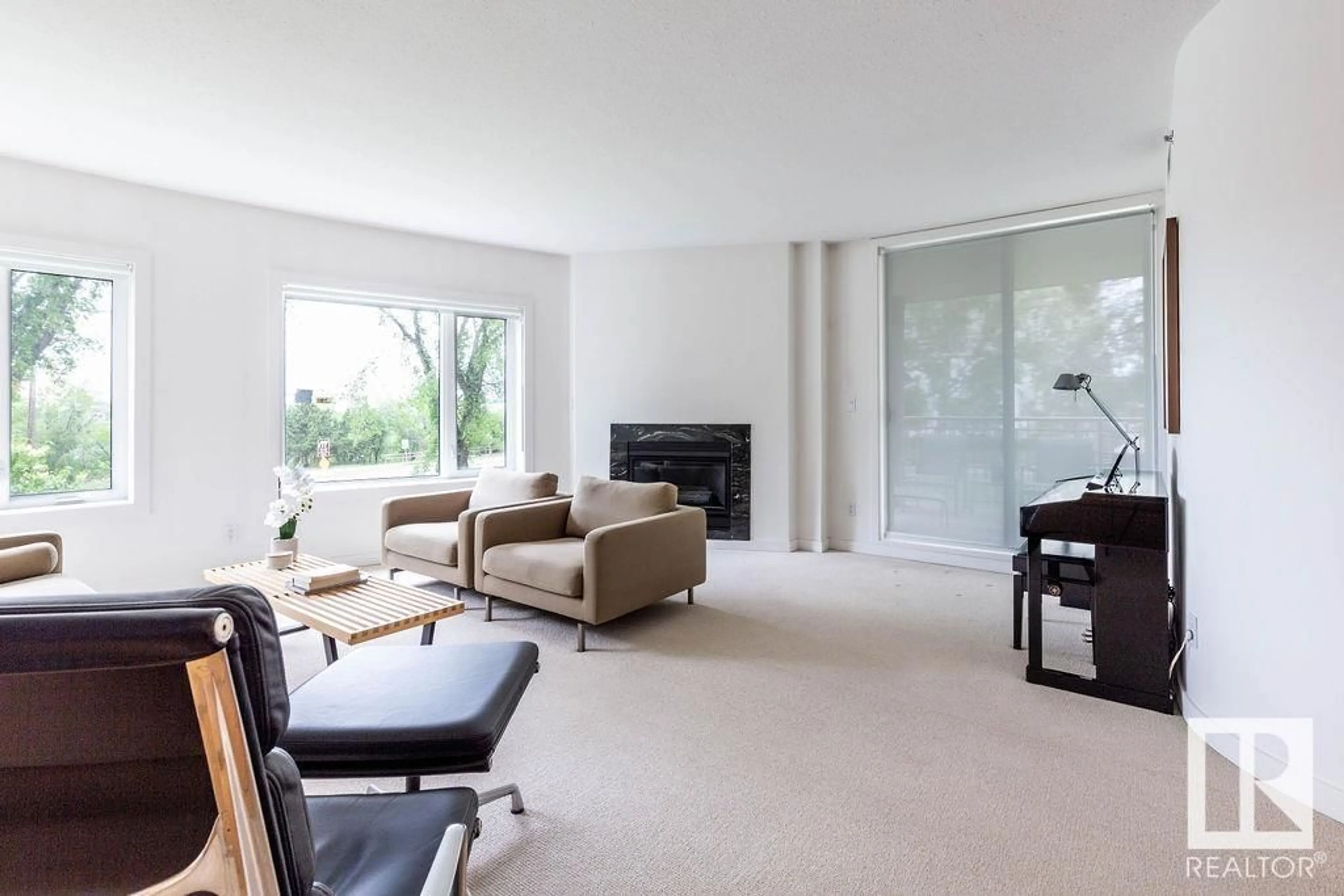 Living room with furniture, unknown for #203 - 8728 GATEWAY BV, Edmonton Alberta T6E6K3