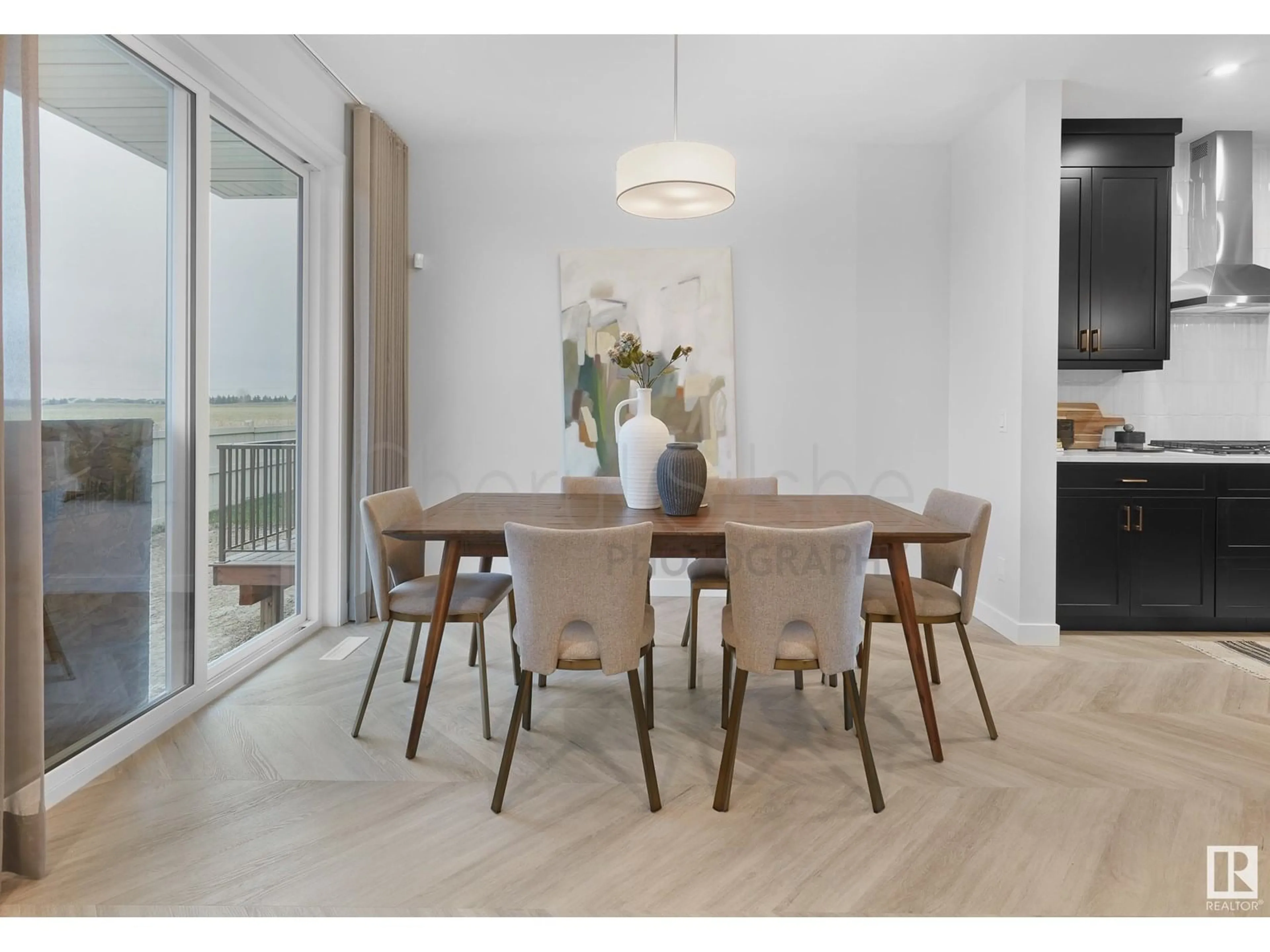 Dining room, wood/laminate floor for 3433 CRAIG LANDING LD, Edmonton Alberta T6W5B3