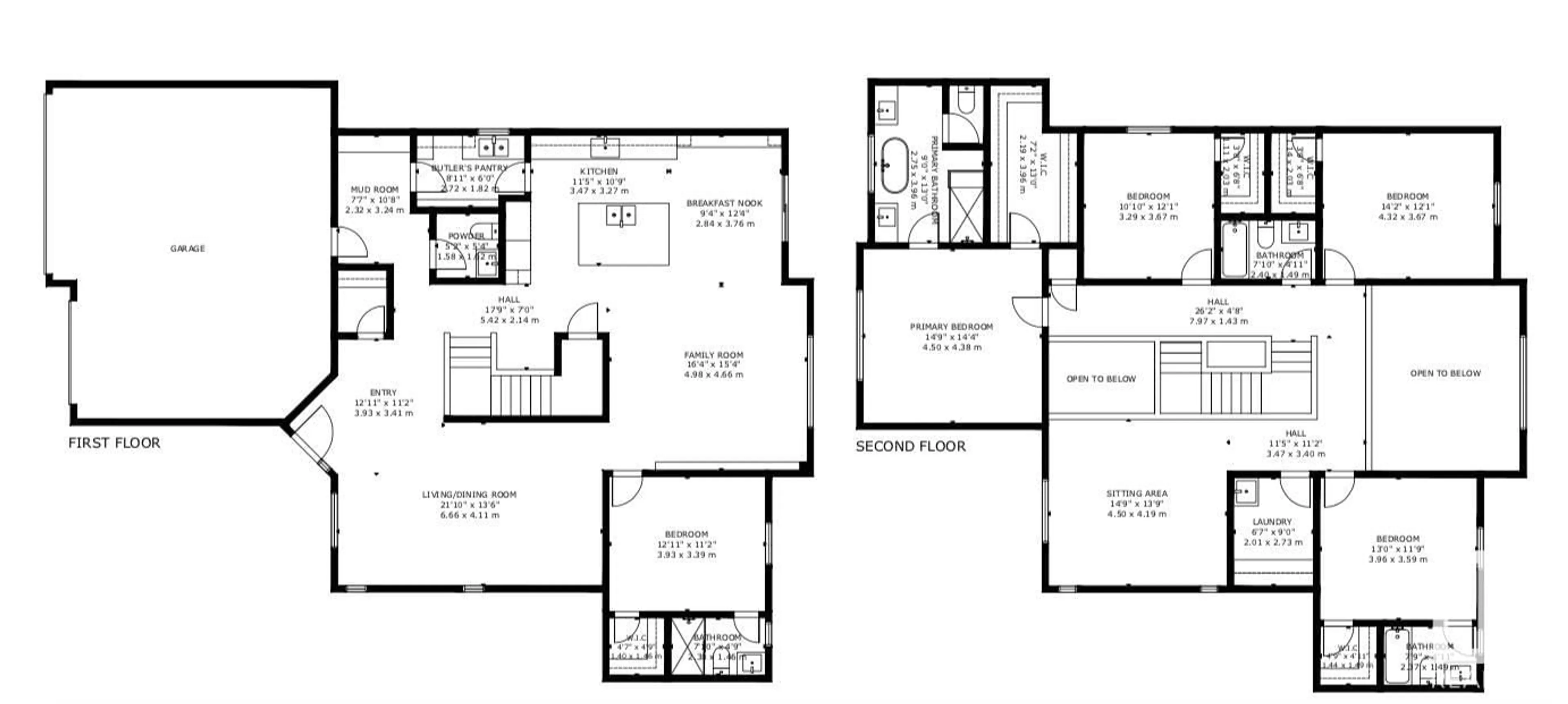 Floor plan for 1707 18 ST, Edmonton Alberta T6T2N2