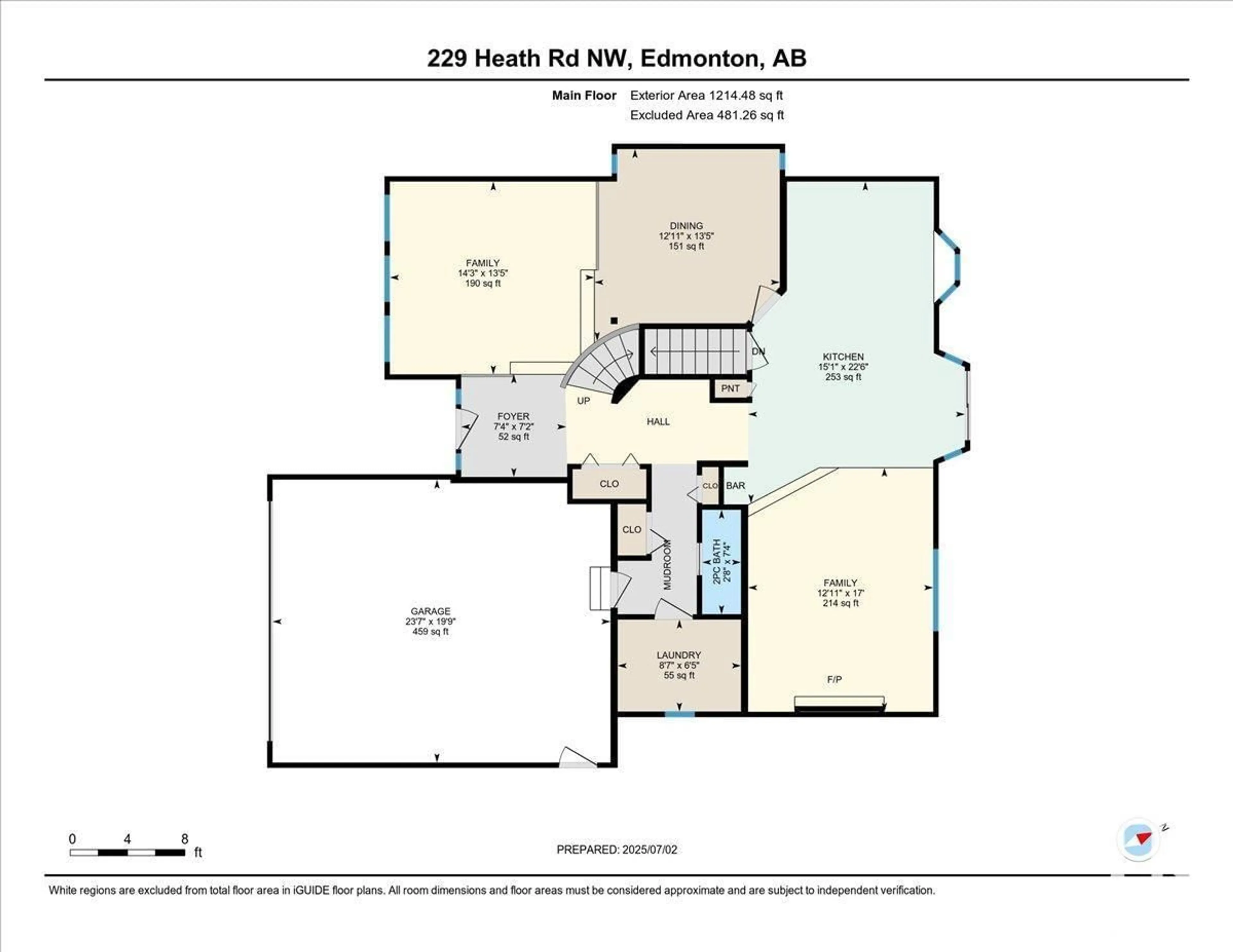 Floor plan for 229 HEATH RD, Edmonton Alberta T6R1S1
