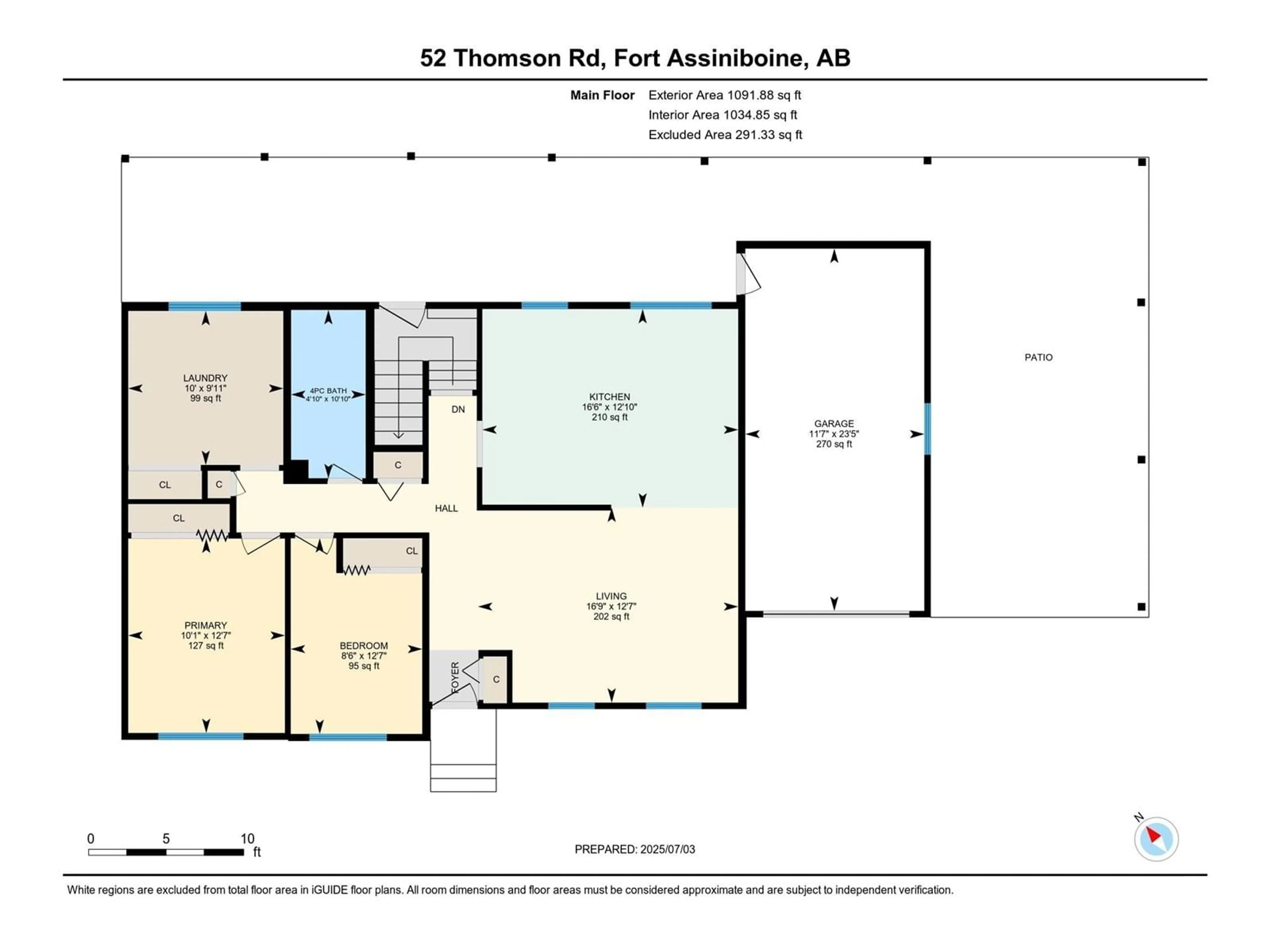 Floor plan for 52 THOMSON RD, Fort Assiniboine Alberta T0G1A0