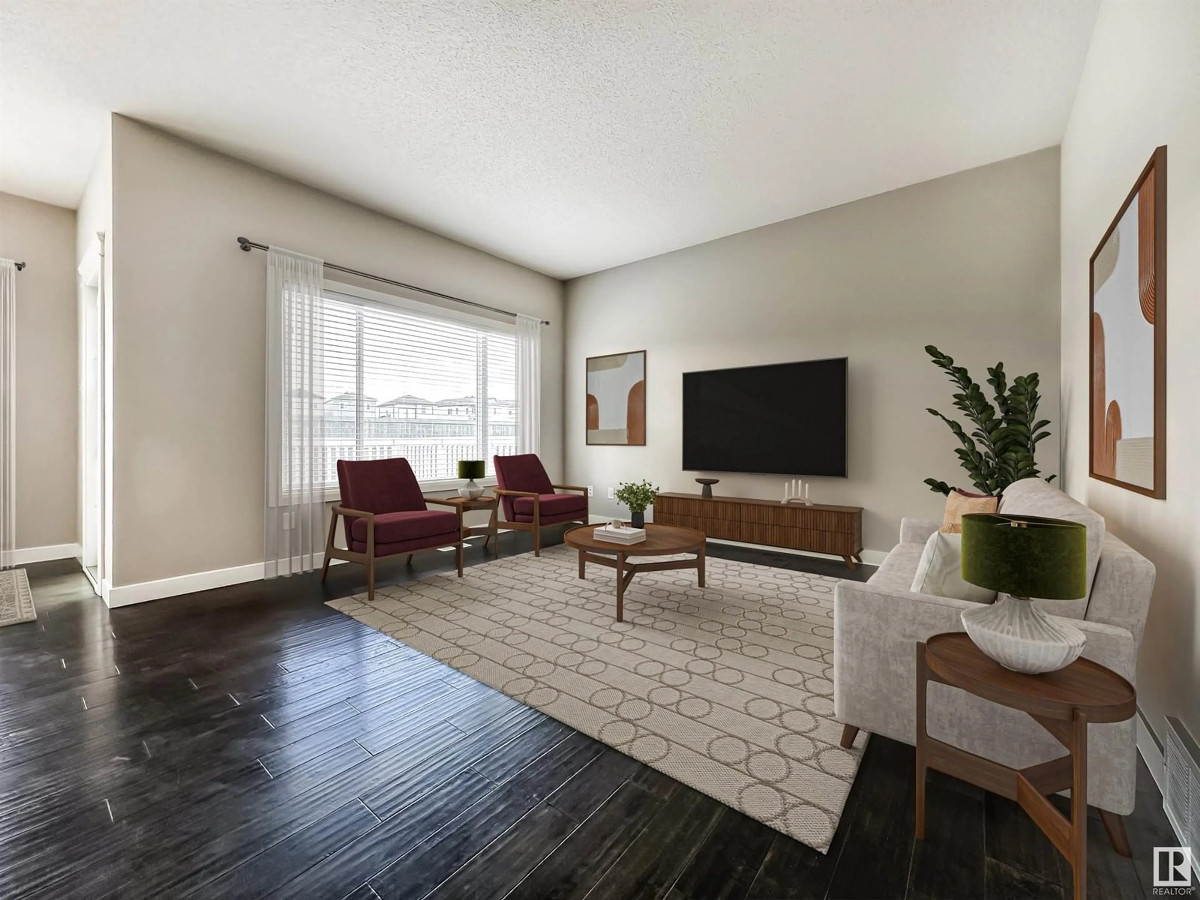 Living room with furniture, unknown for 2804 16 AV, Edmonton Alberta T6T0Z6