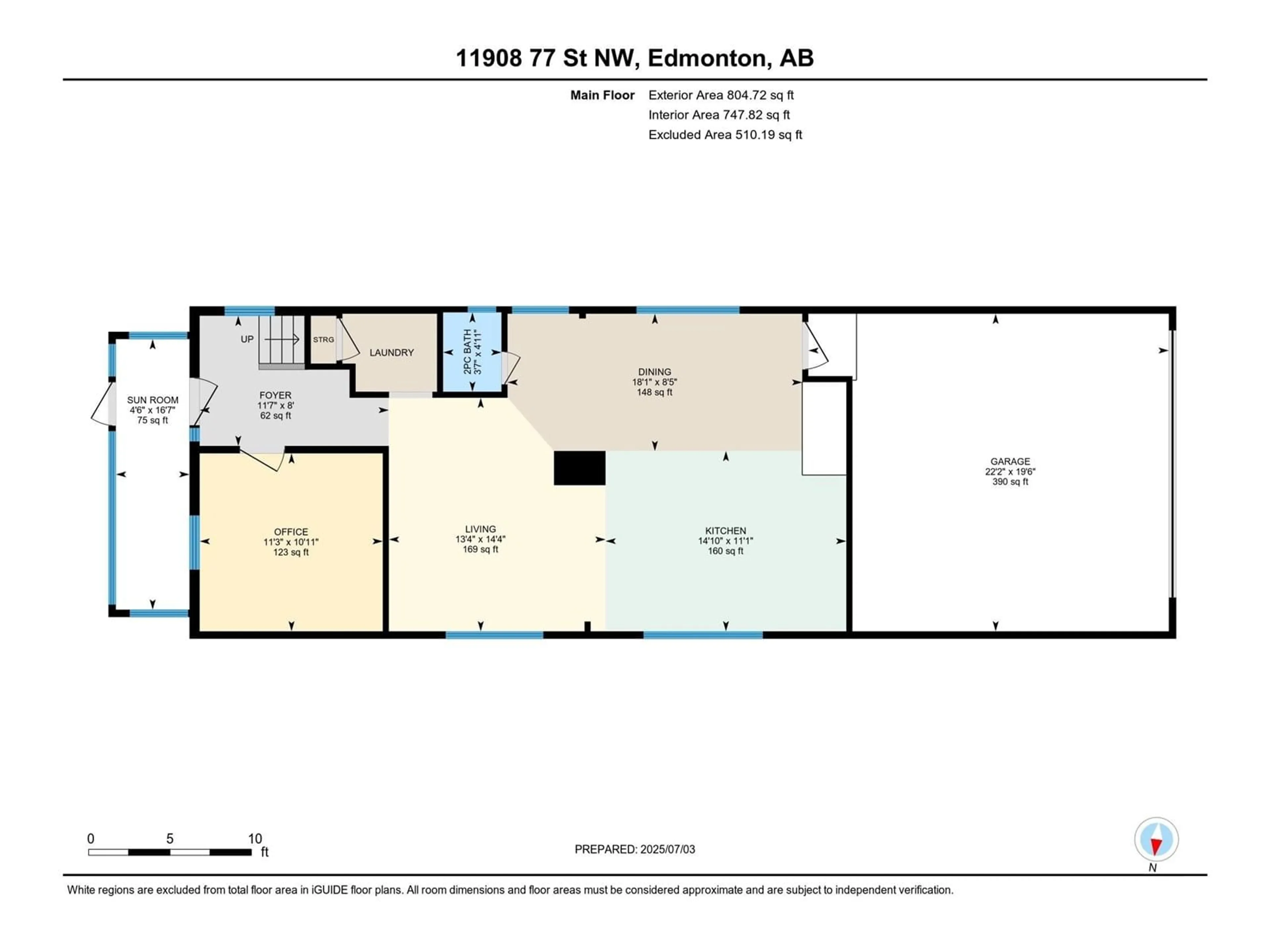 Floor plan for NW - 11908 77 ST, Edmonton Alberta T5B2G4