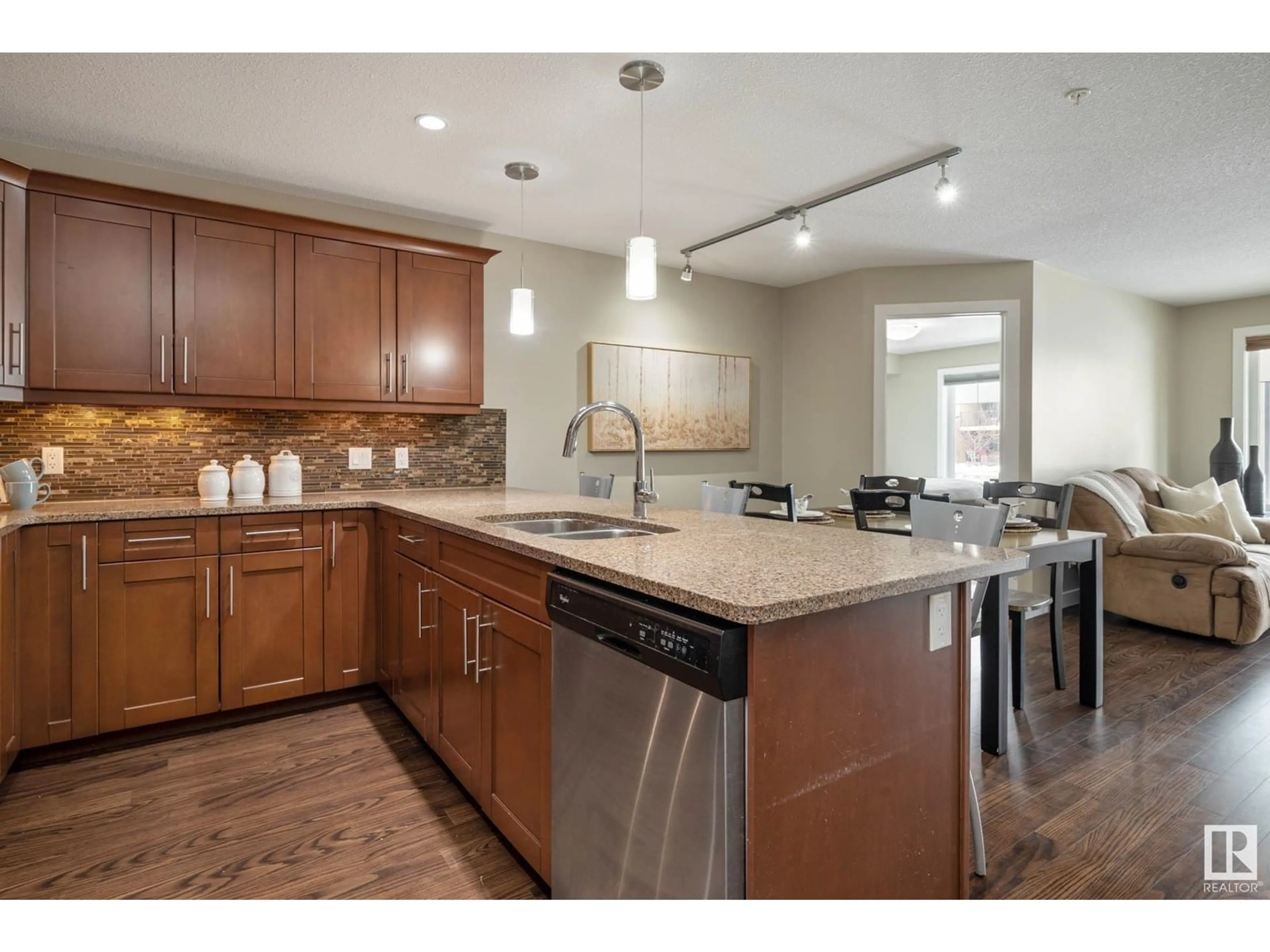 Open concept kitchen, ceramic/tile floor for 119 - 1031 173 ST, Edmonton Alberta T6W3E4