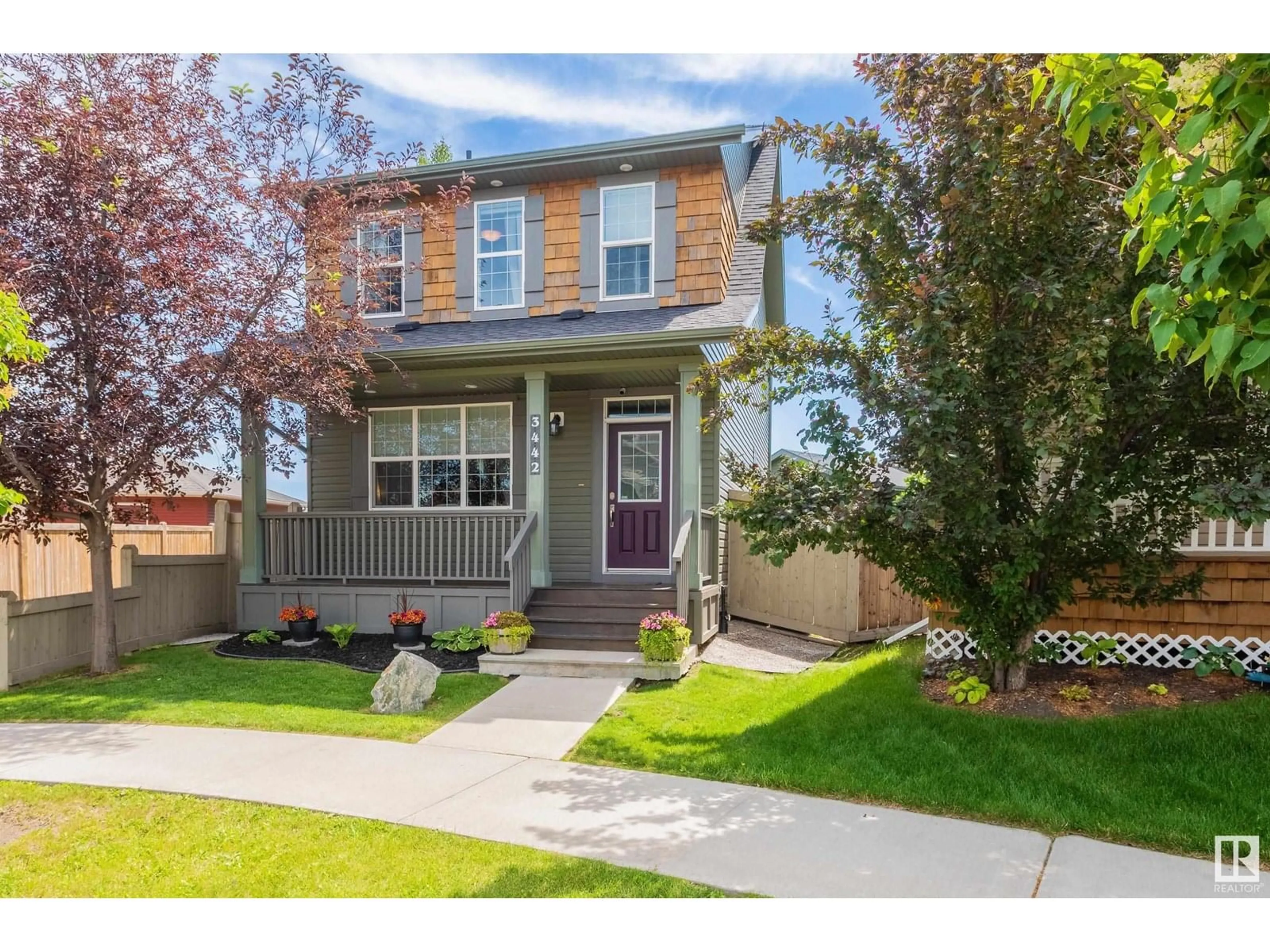 Home with vinyl exterior material, street for 3442 CUTLER CR, Edmonton Alberta T6W2B3