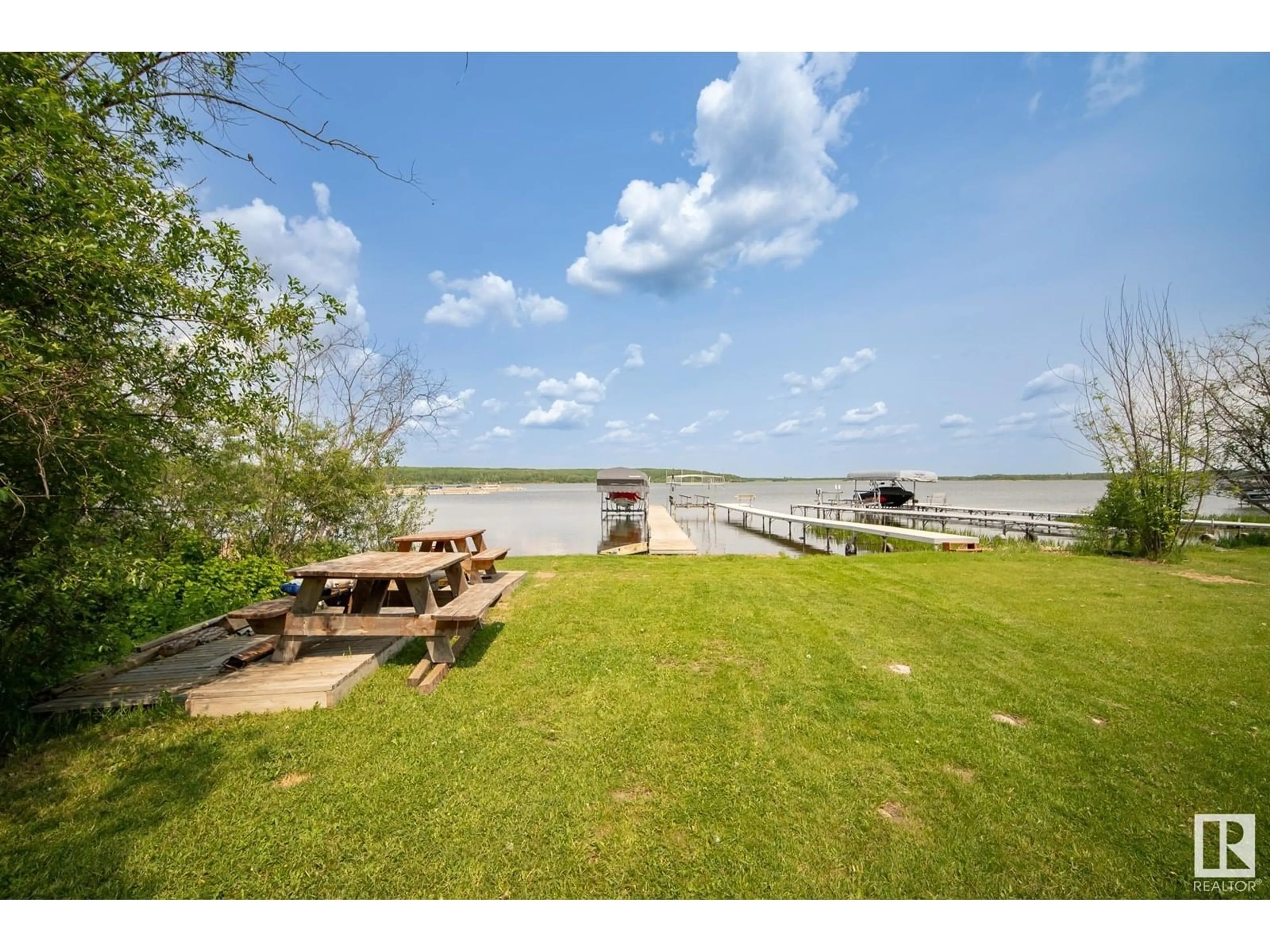 Patio, water/lake/river/ocean view for 3215 TWP ROAD 574, Rural Lac Ste. Anne County Alberta T0E0N0
