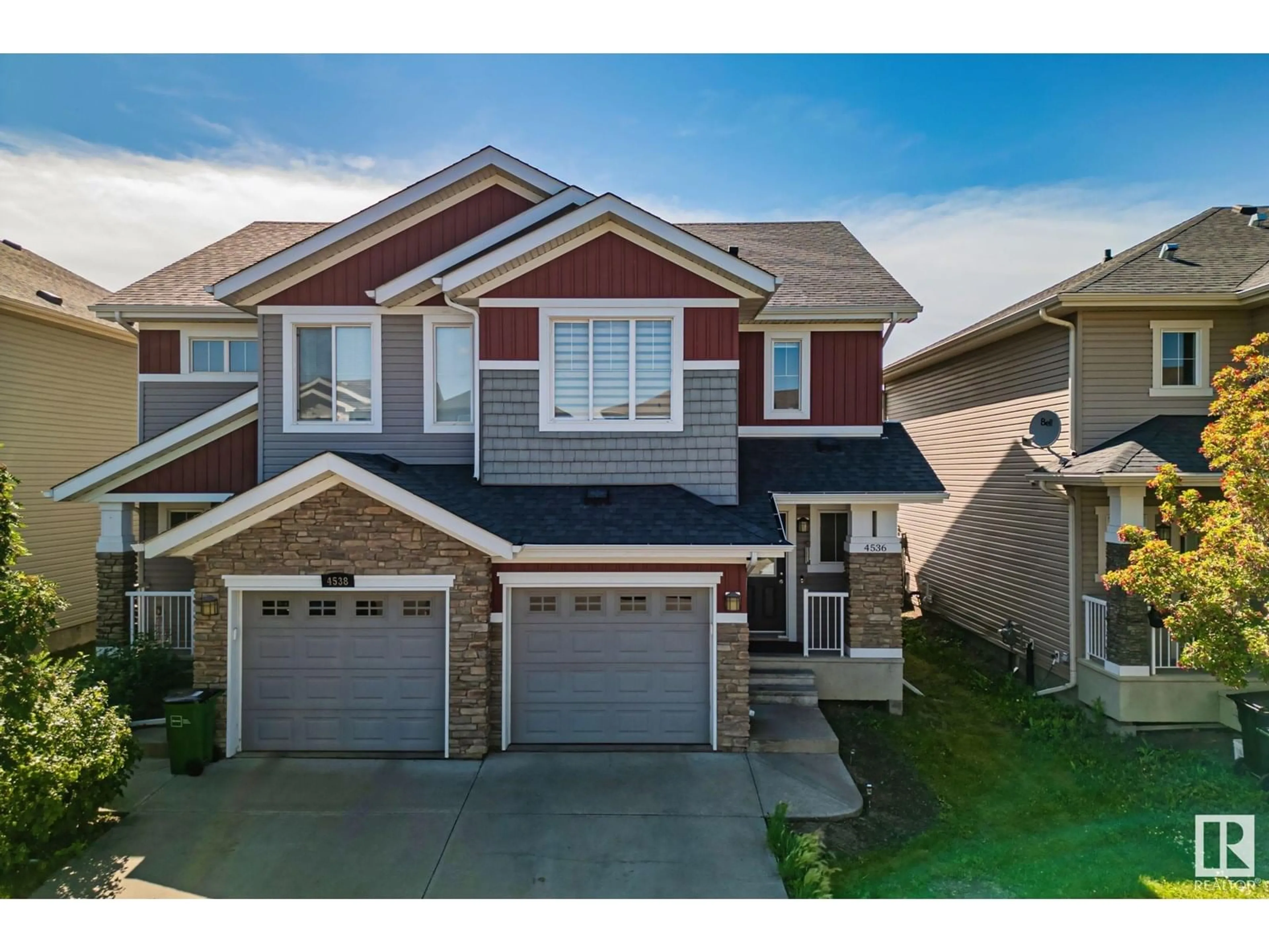 A pic from outside/outdoor area/front of a property/back of a property/a pic from drone, street for 4536 ALWOOD WY, Edmonton Alberta T6W3A1