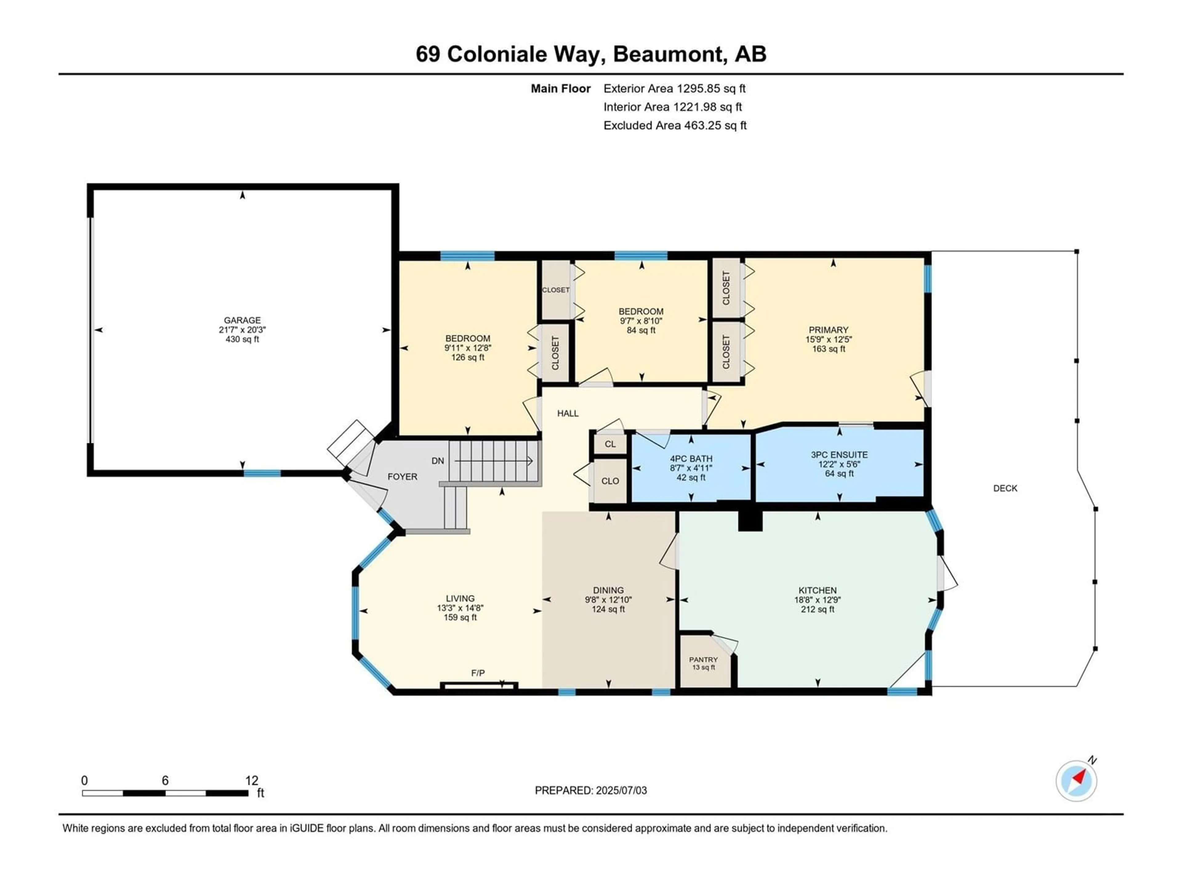 Floor plan for 69 COLONIALE WY, Beaumont Alberta T4X1M3