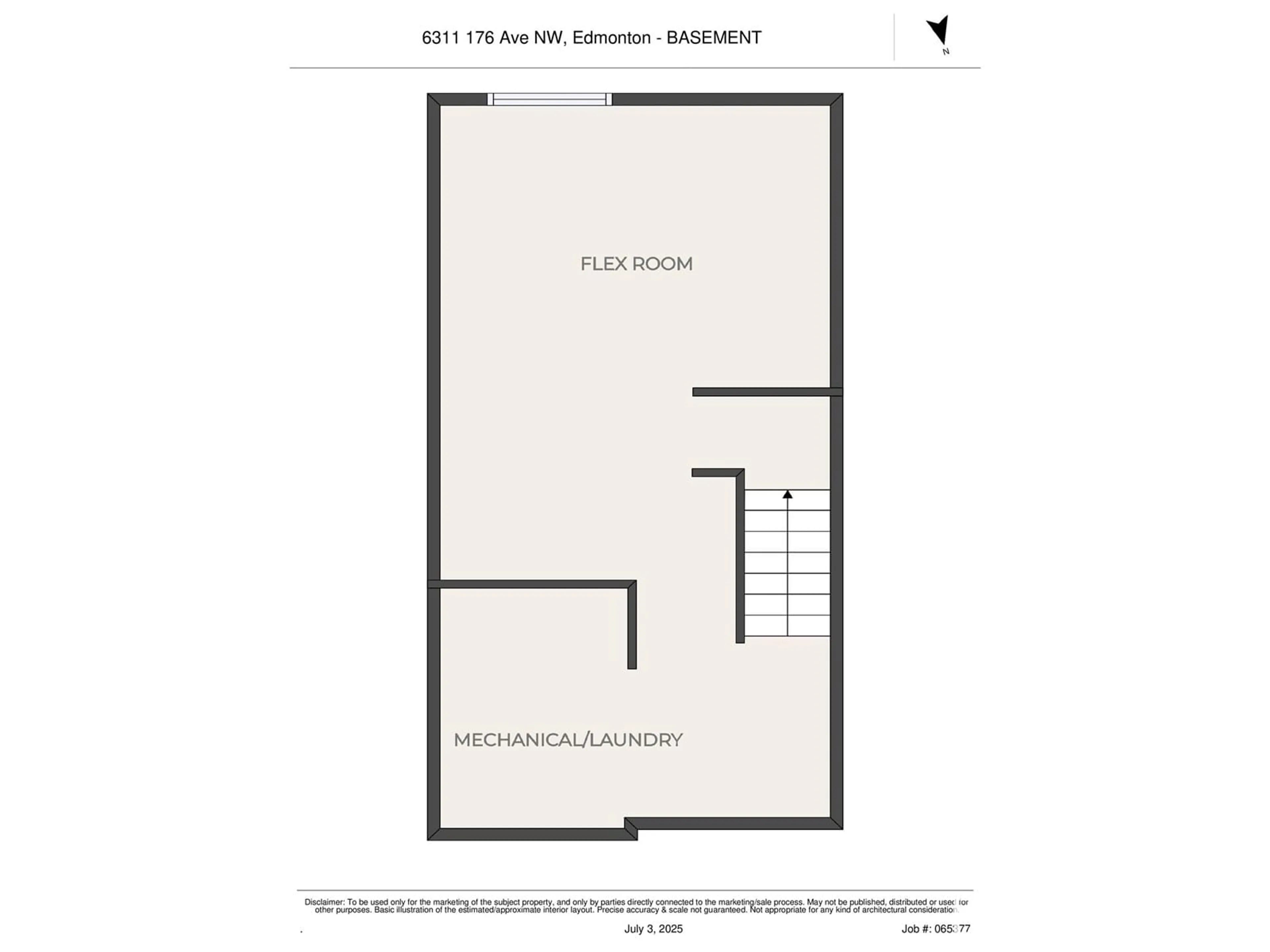Floor plan for 6311 176 AV, Edmonton Alberta T5Y4E5