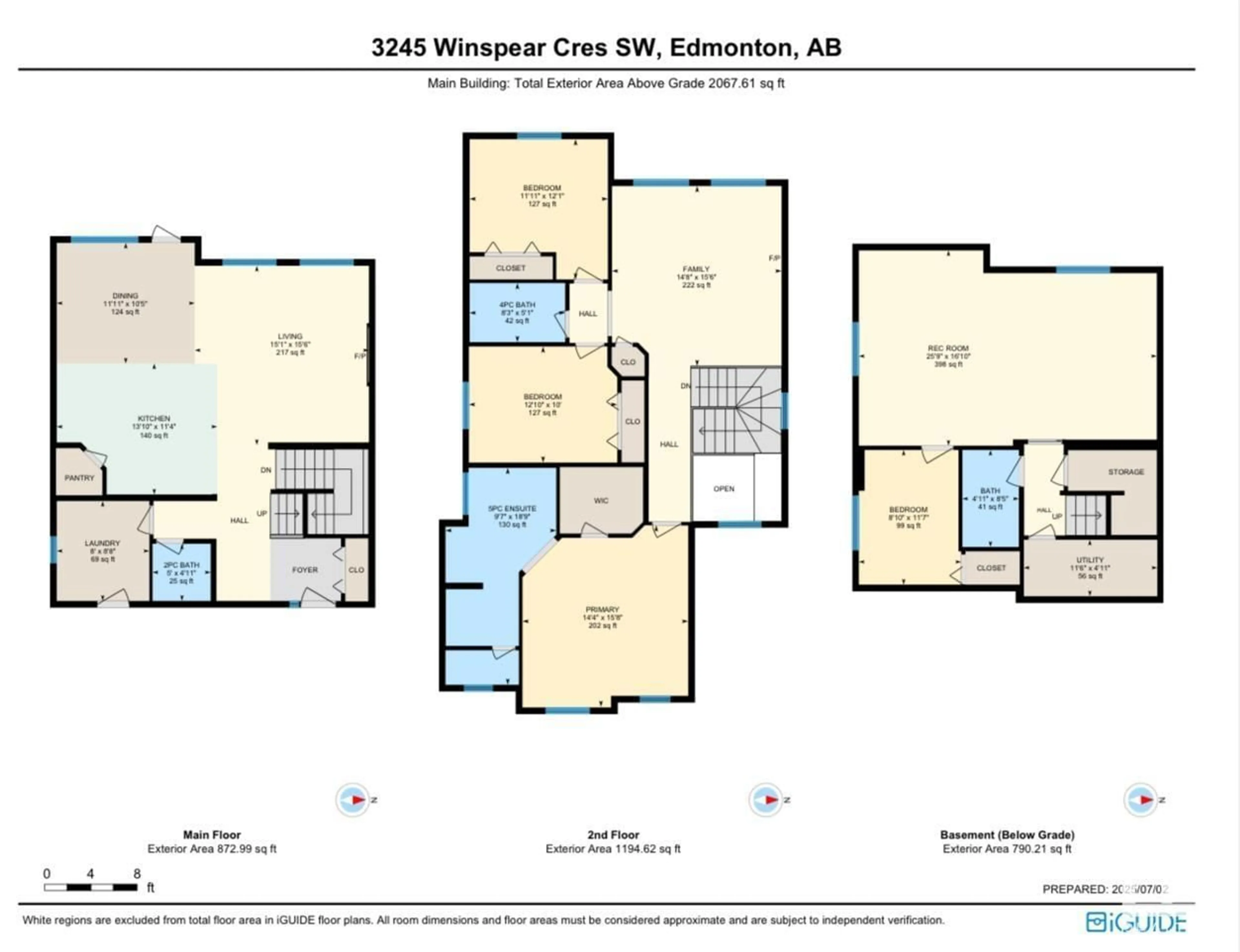Floor plan for 3245 WINSPEAR CR, Edmonton Alberta T6X1P2