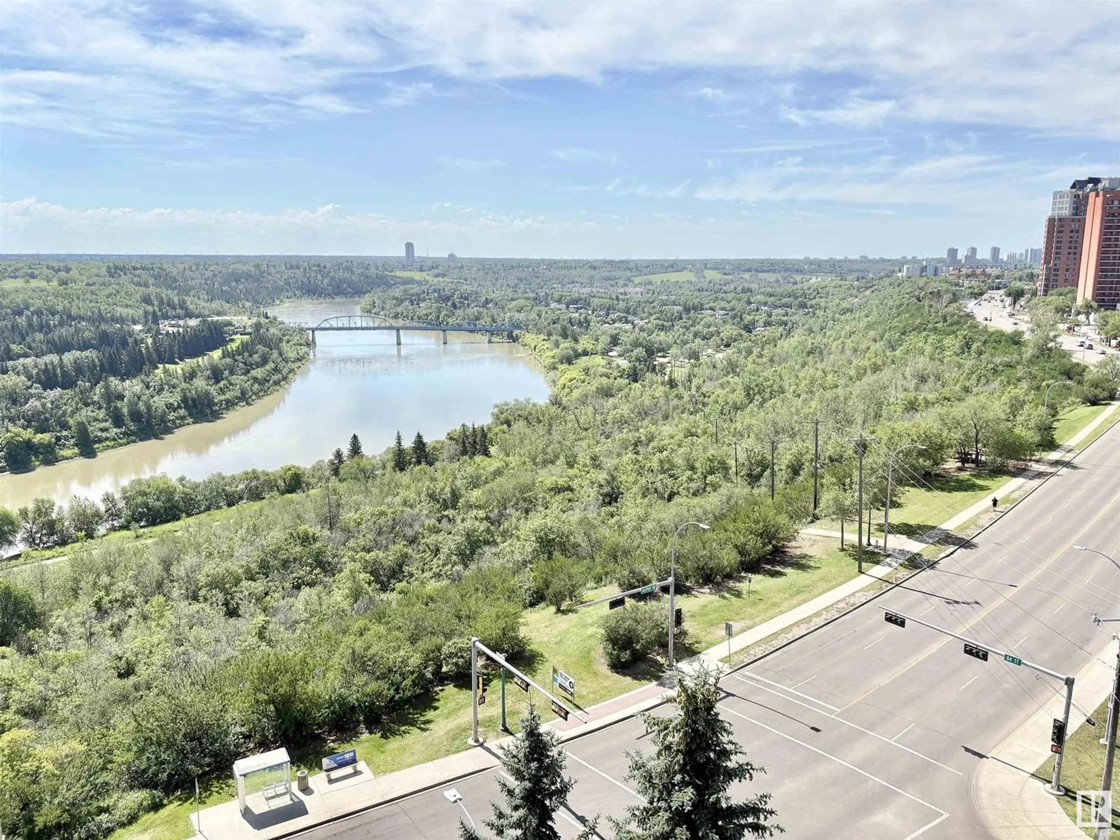 A pic from outside/outdoor area/front of a property/back of a property/a pic from drone, water/lake/river/ocean view for 1005 JASPER AV, Edmonton Alberta T5H4C6