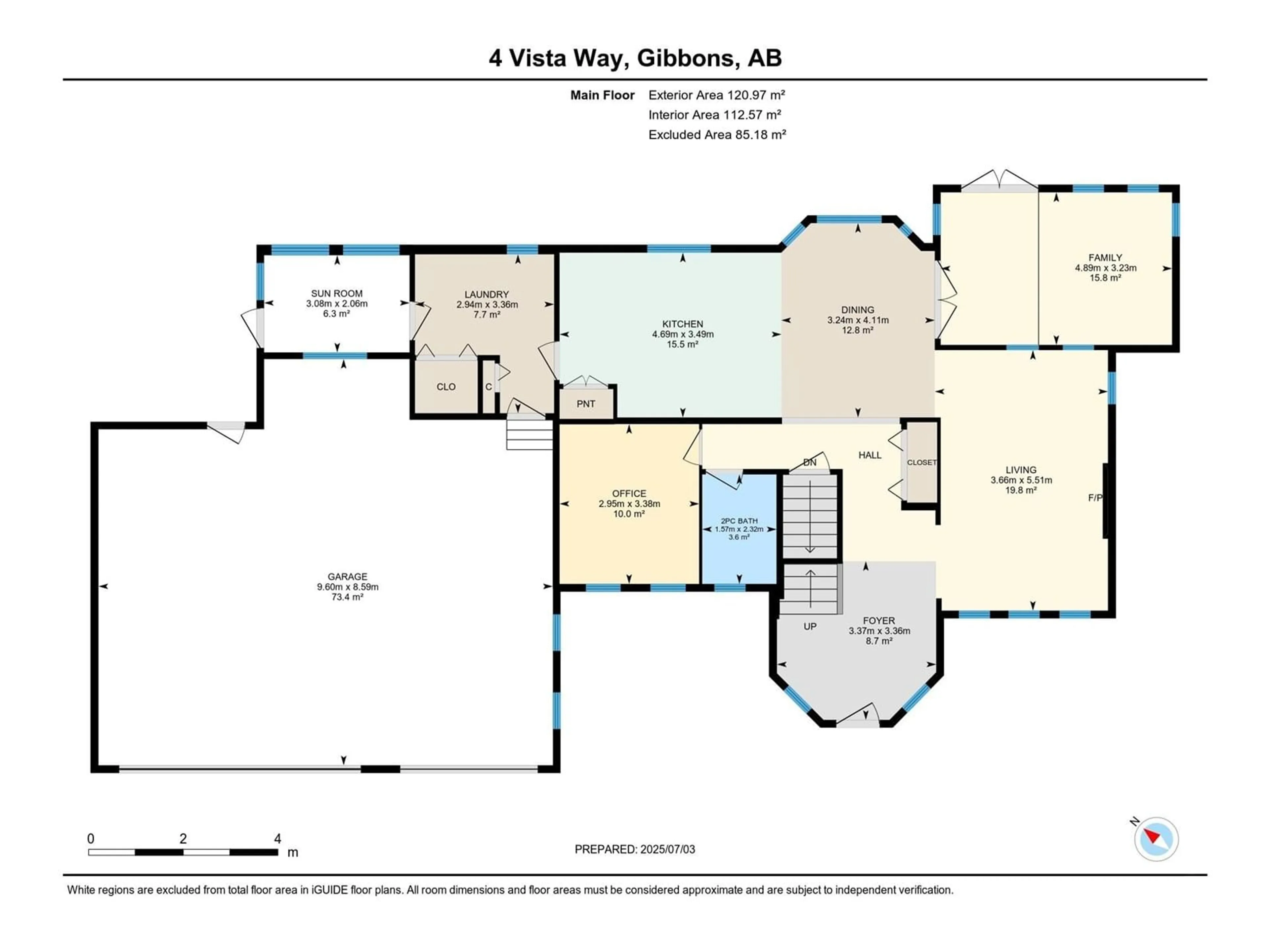 Floor plan for 4 VISTA WY, Rural Sturgeon County Alberta T0A1N0