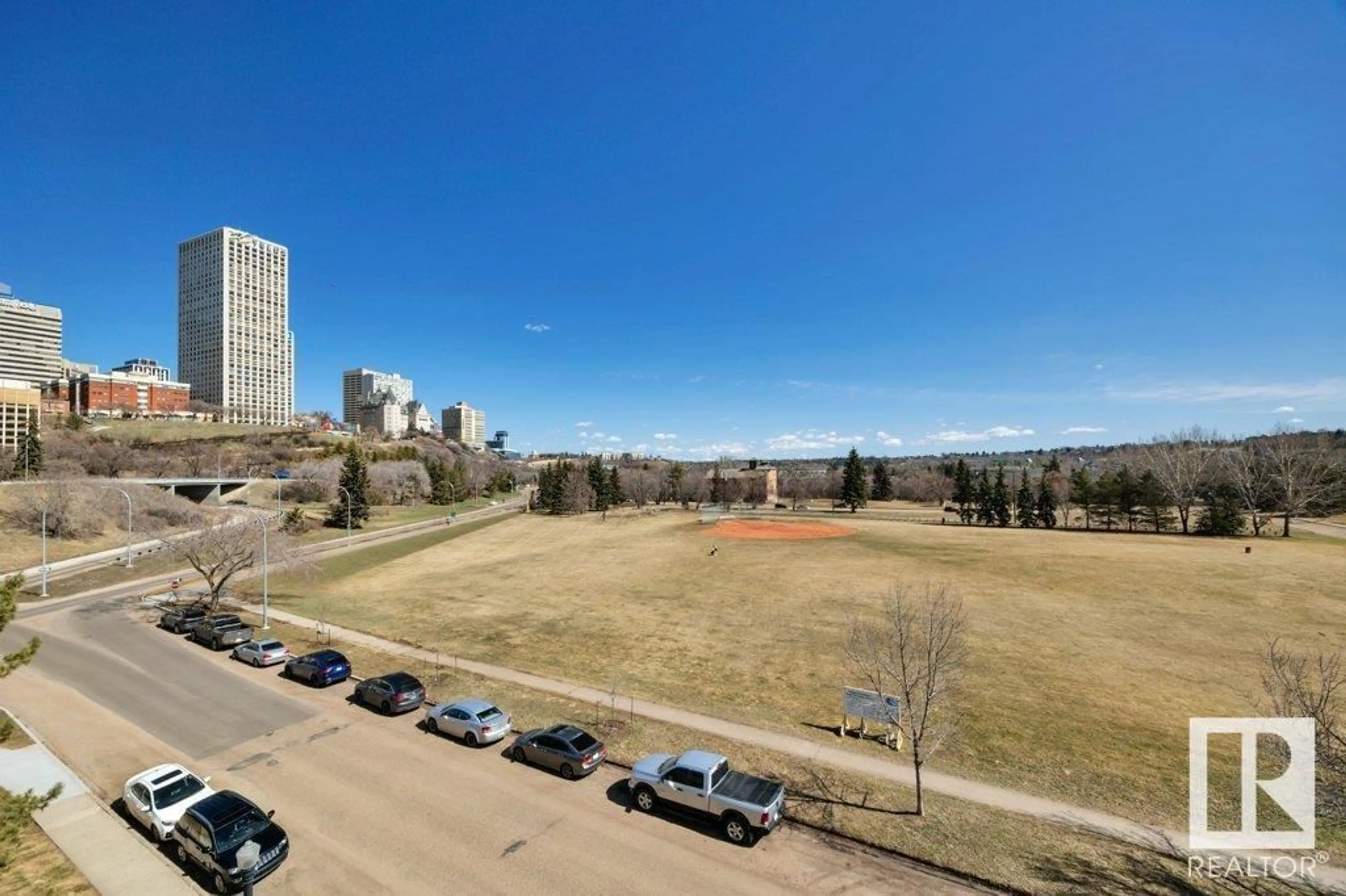 A pic from outside/outdoor area/front of a property/back of a property/a pic from drone, unknown for #403 - 9804 101 ST, Edmonton Alberta T5R2X3