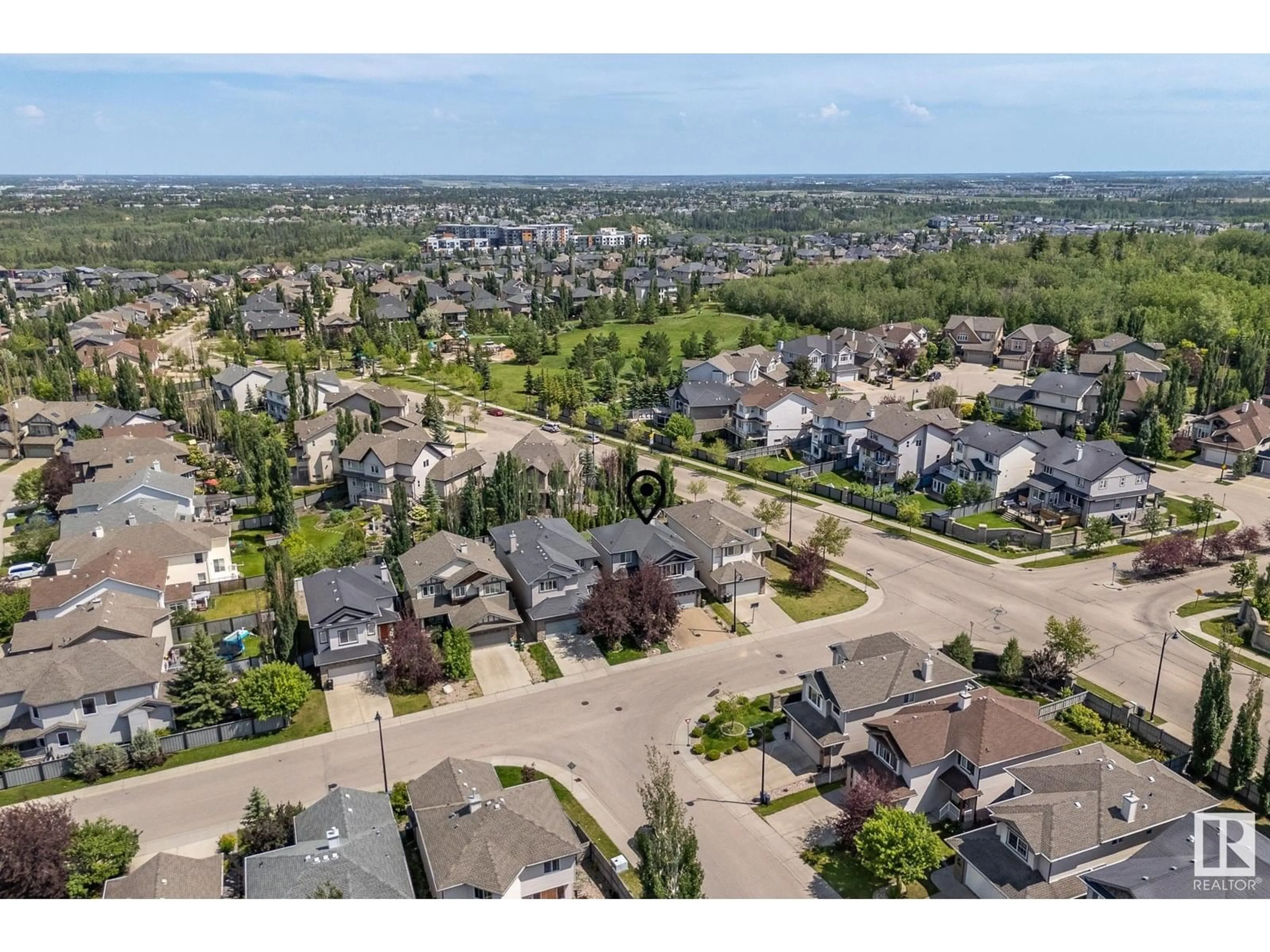A pic from outside/outdoor area/front of a property/back of a property/a pic from drone, street for LI NW - 1105 MCKINNEY LINK, Edmonton Alberta T6R0B8