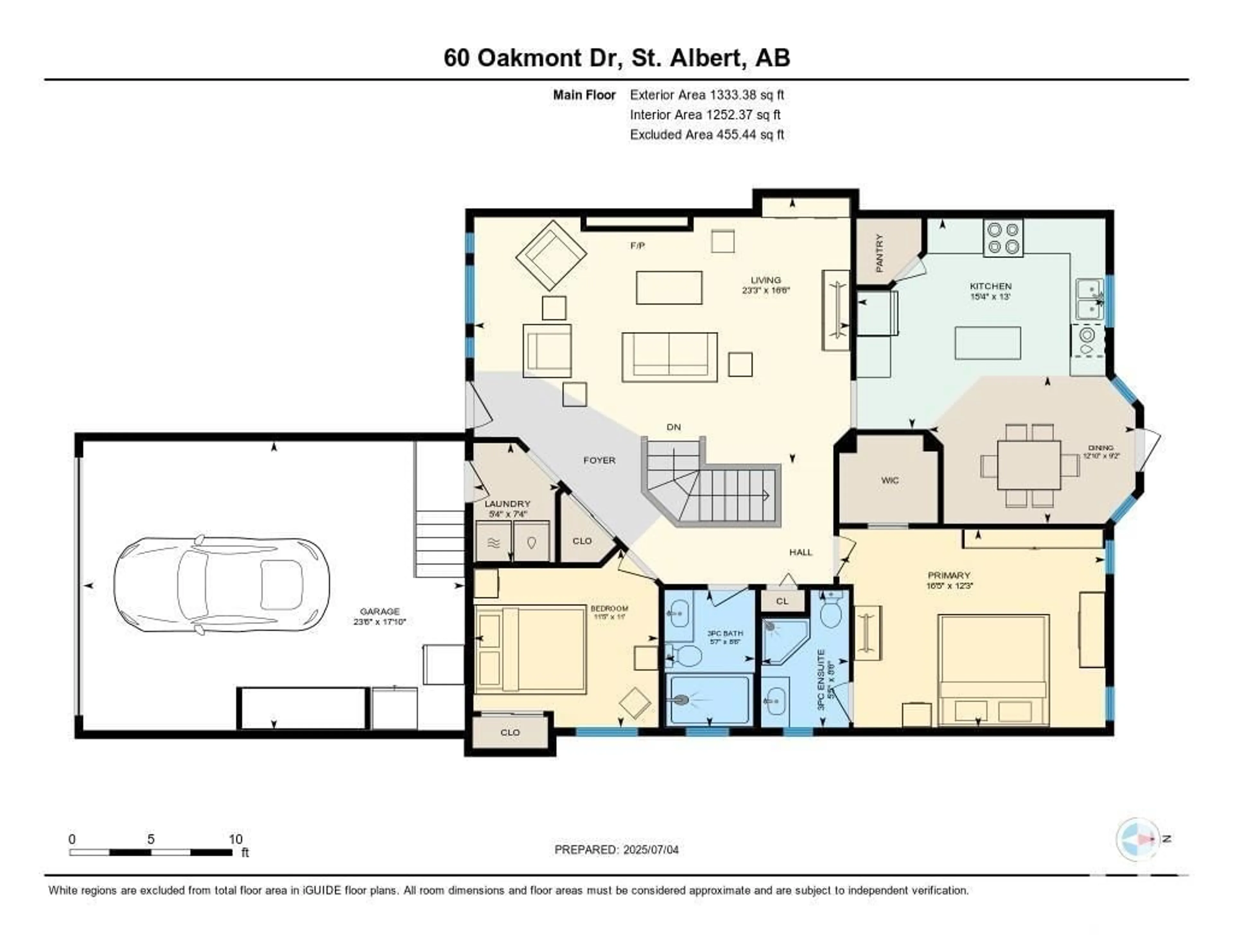 Floor plan for 60 OAKMONT DR, St. Albert Alberta T8N6M2
