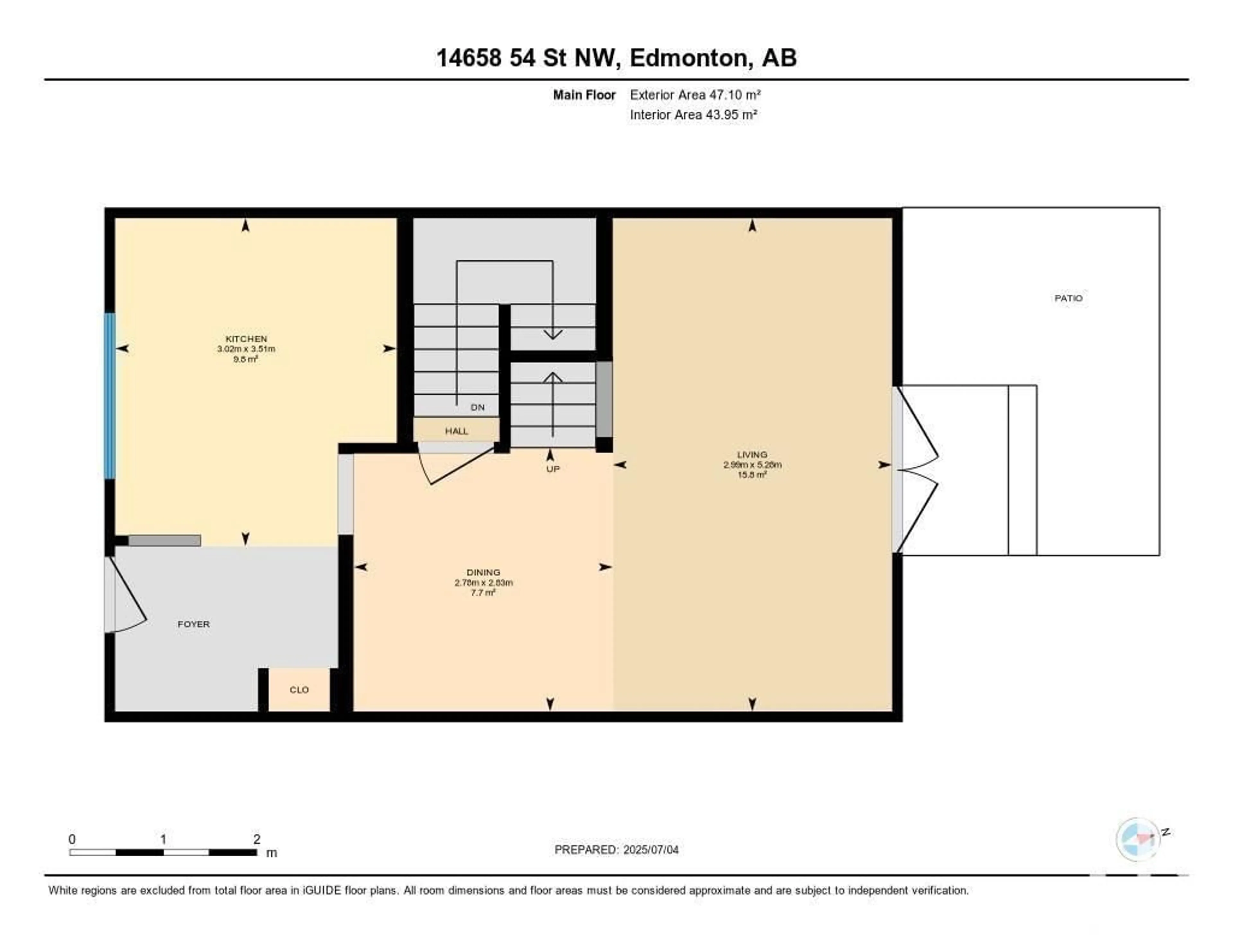 Floor plan for NW - 14658 54 ST, Edmonton Alberta T5A4L5
