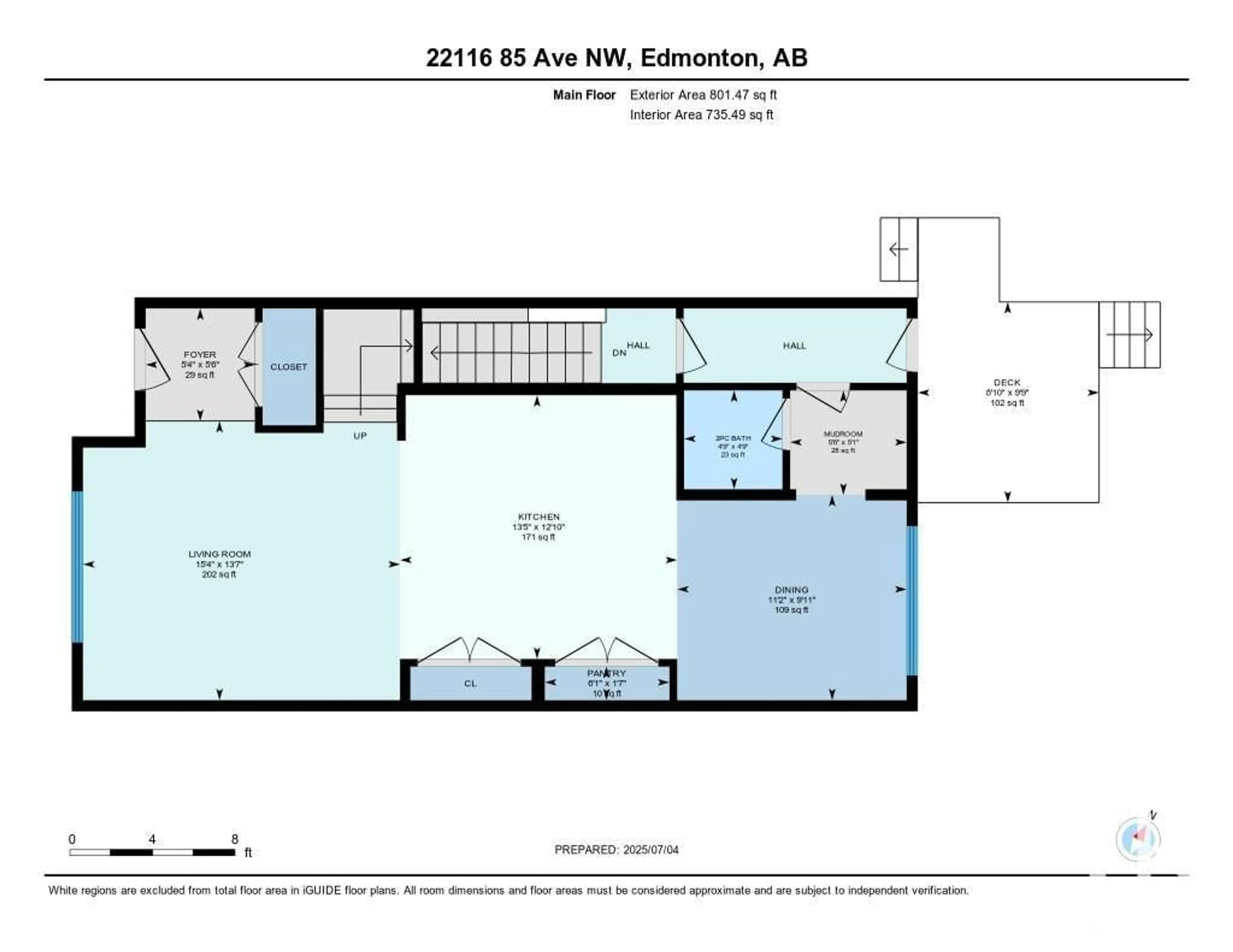Floor plan for NW - 22116 85 AV, Edmonton Alberta T5T7E4