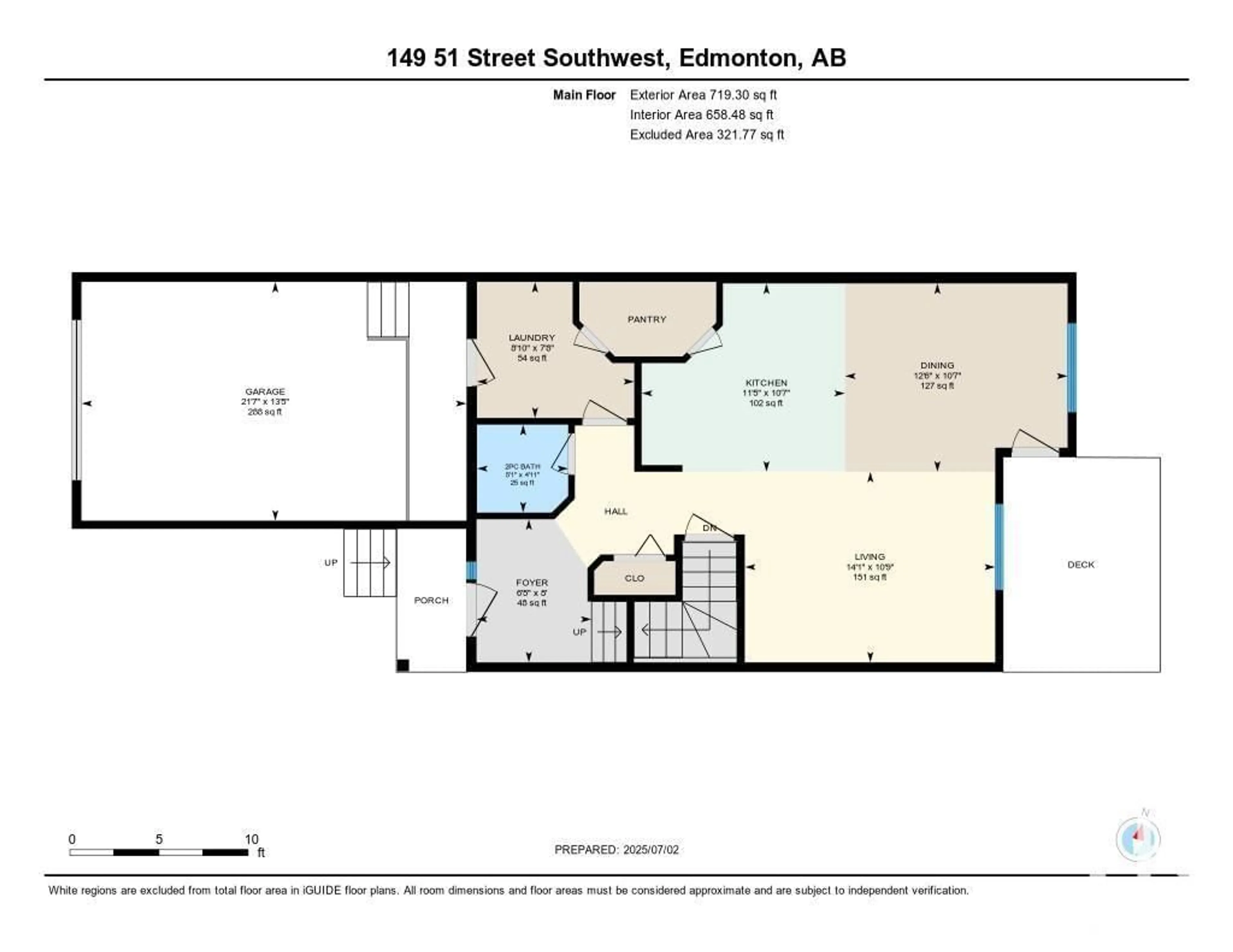 Floor plan for 149 51 ST, Edmonton Alberta T6X0Z7