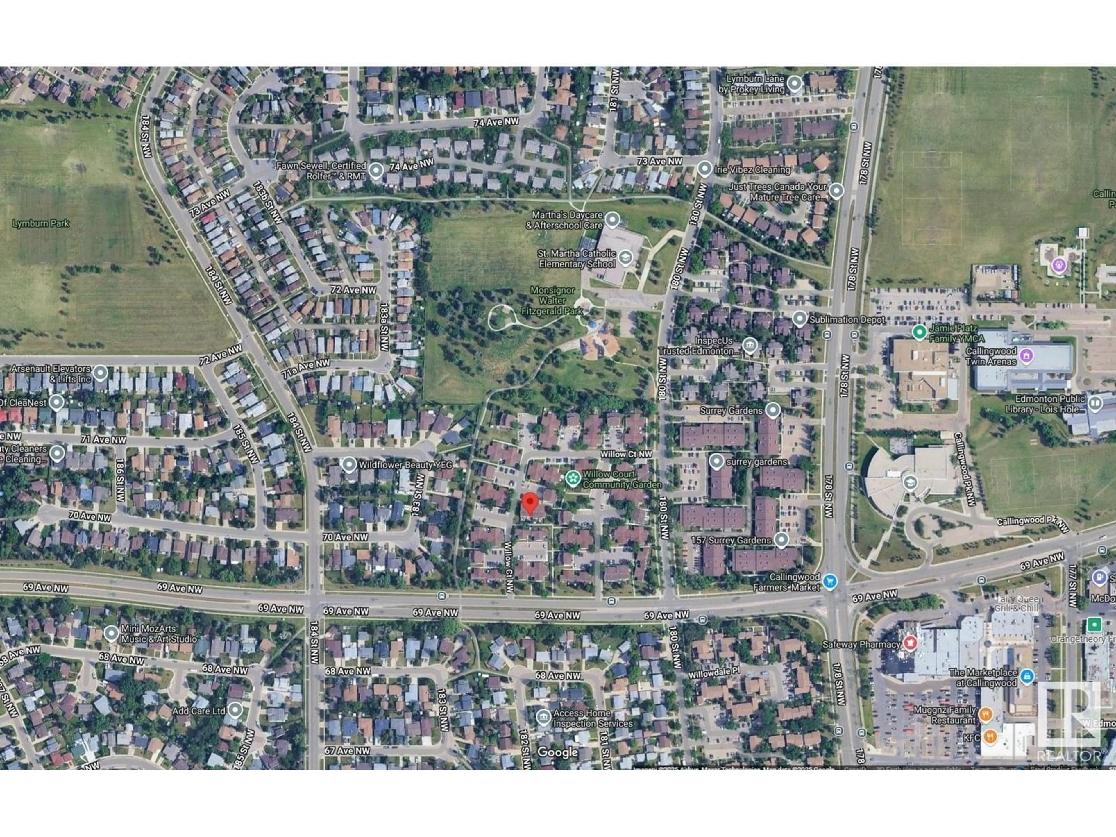 Picture of a map for 540 WILLOW CO, Edmonton Alberta T5L2K7