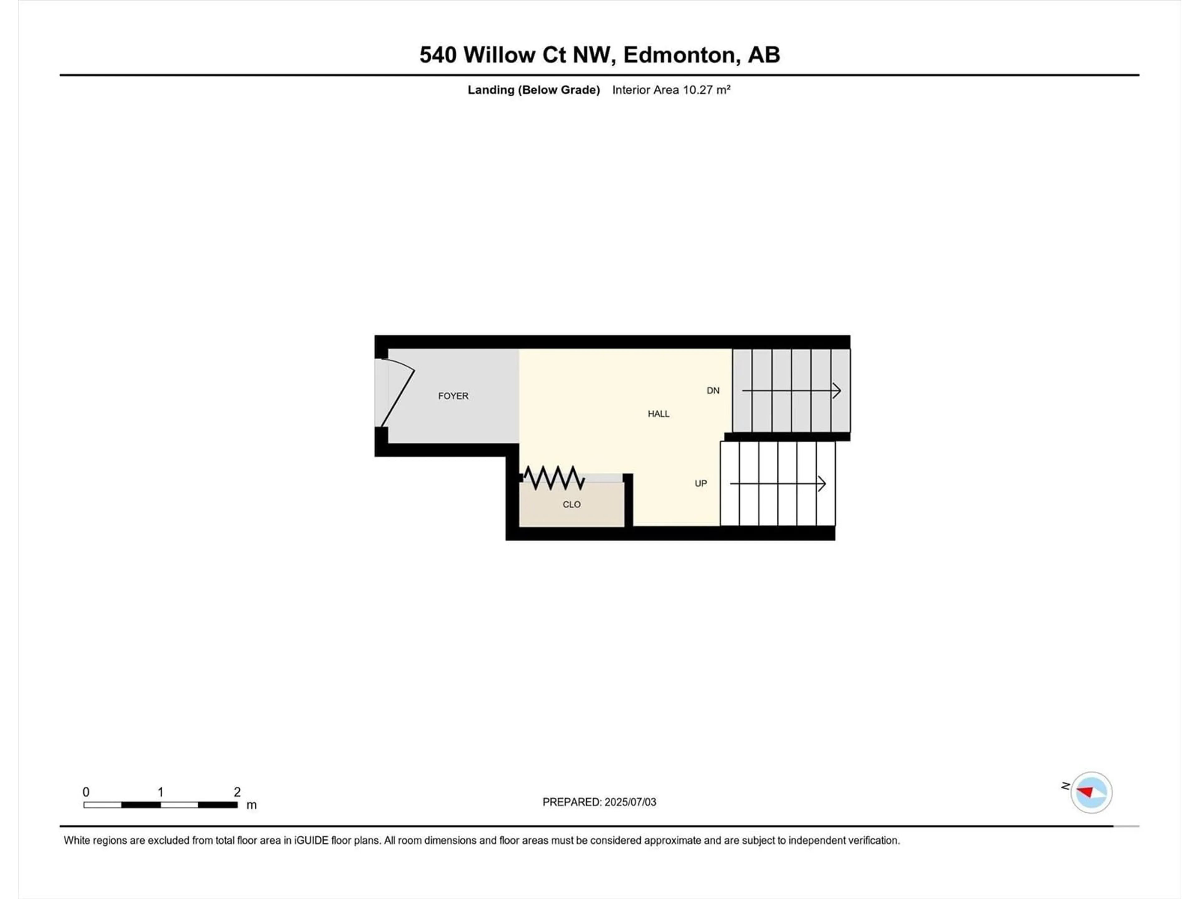Floor plan for 540 WILLOW CO, Edmonton Alberta T5L2K7