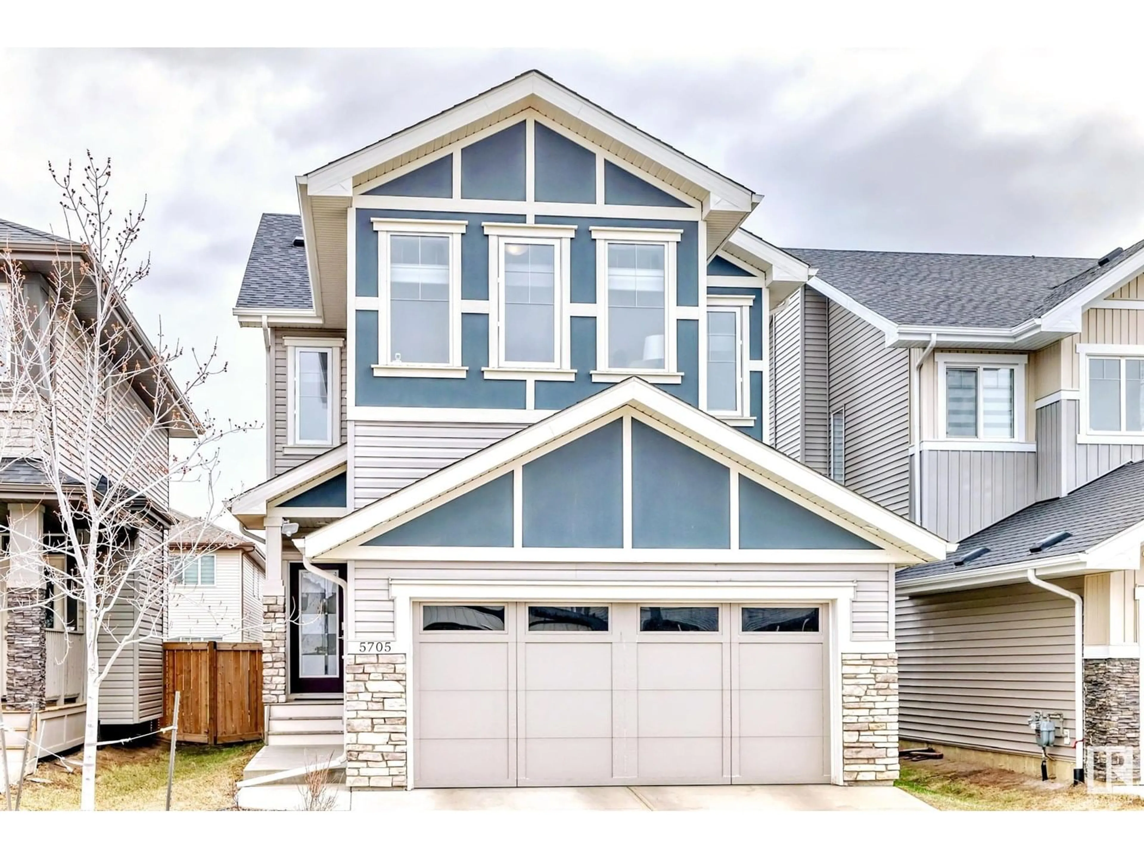 Home with vinyl exterior material, street for 5705 ALLBRIGHT CO, Edmonton Alberta T6W3T9