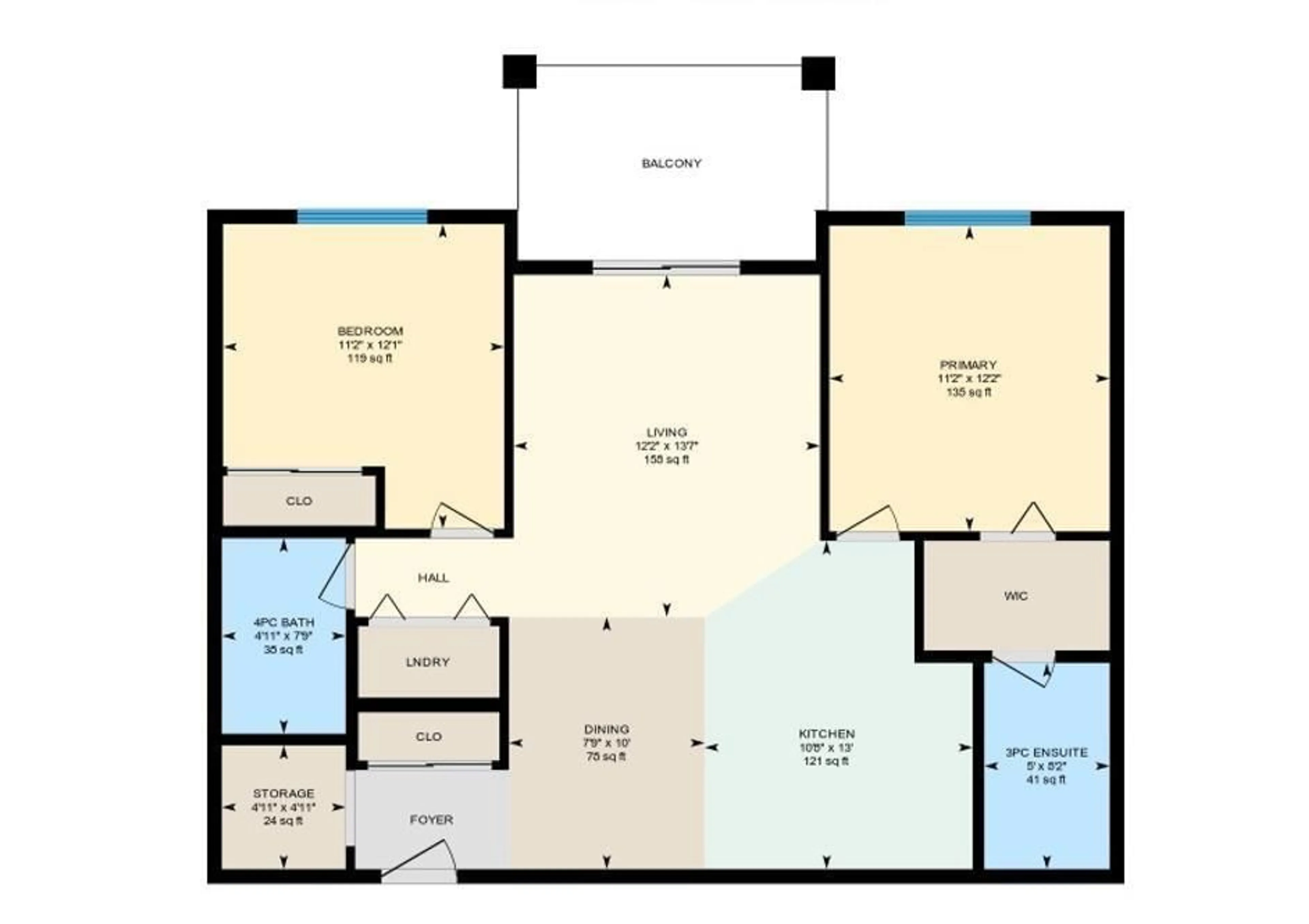 Floor plan for 11517 - 450 ELLERSLIE RD, Edmonton Alberta T6W2A9
