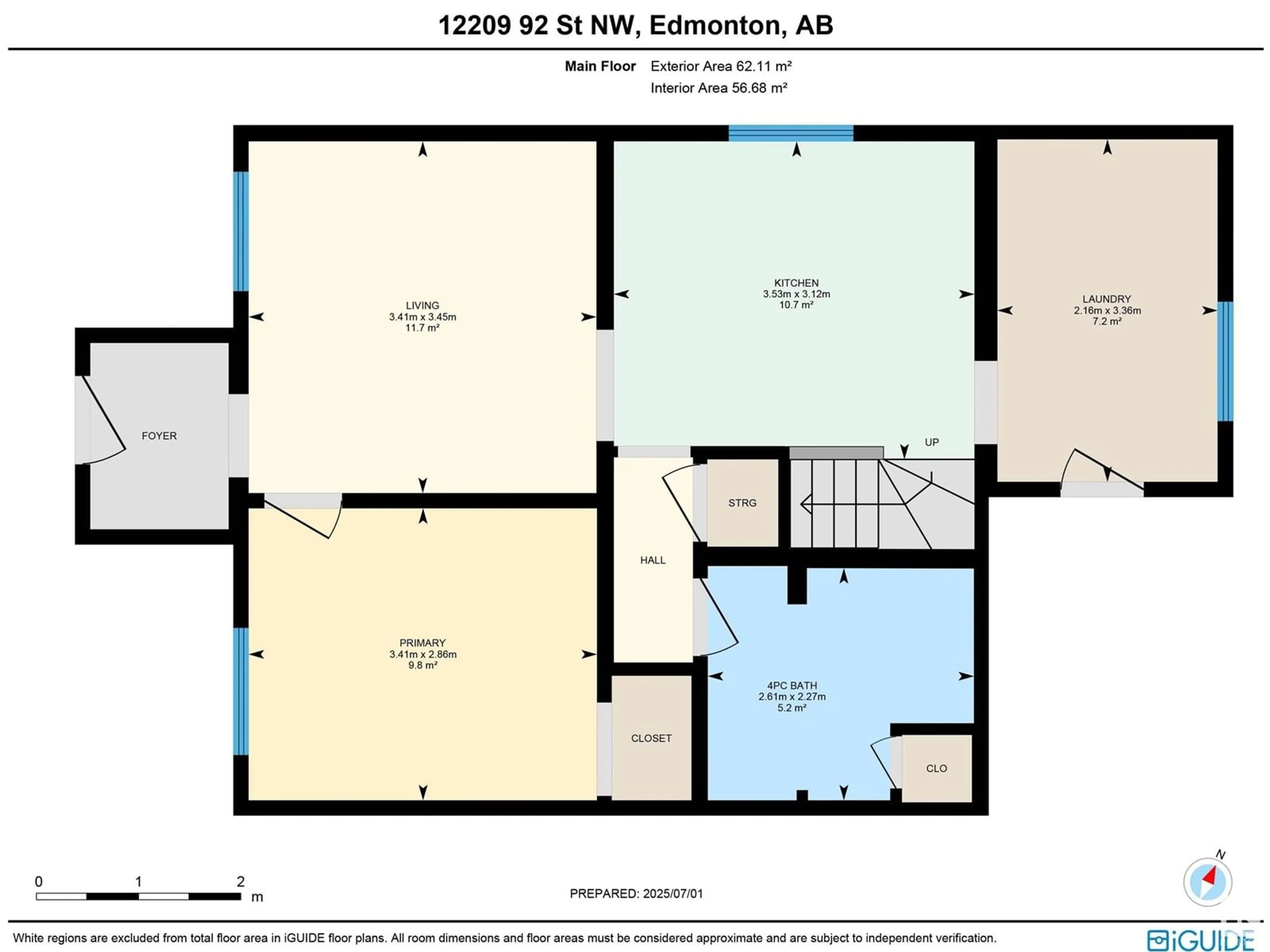 Floor plan for 12209 92 ST, Edmonton Alberta T5G1B4