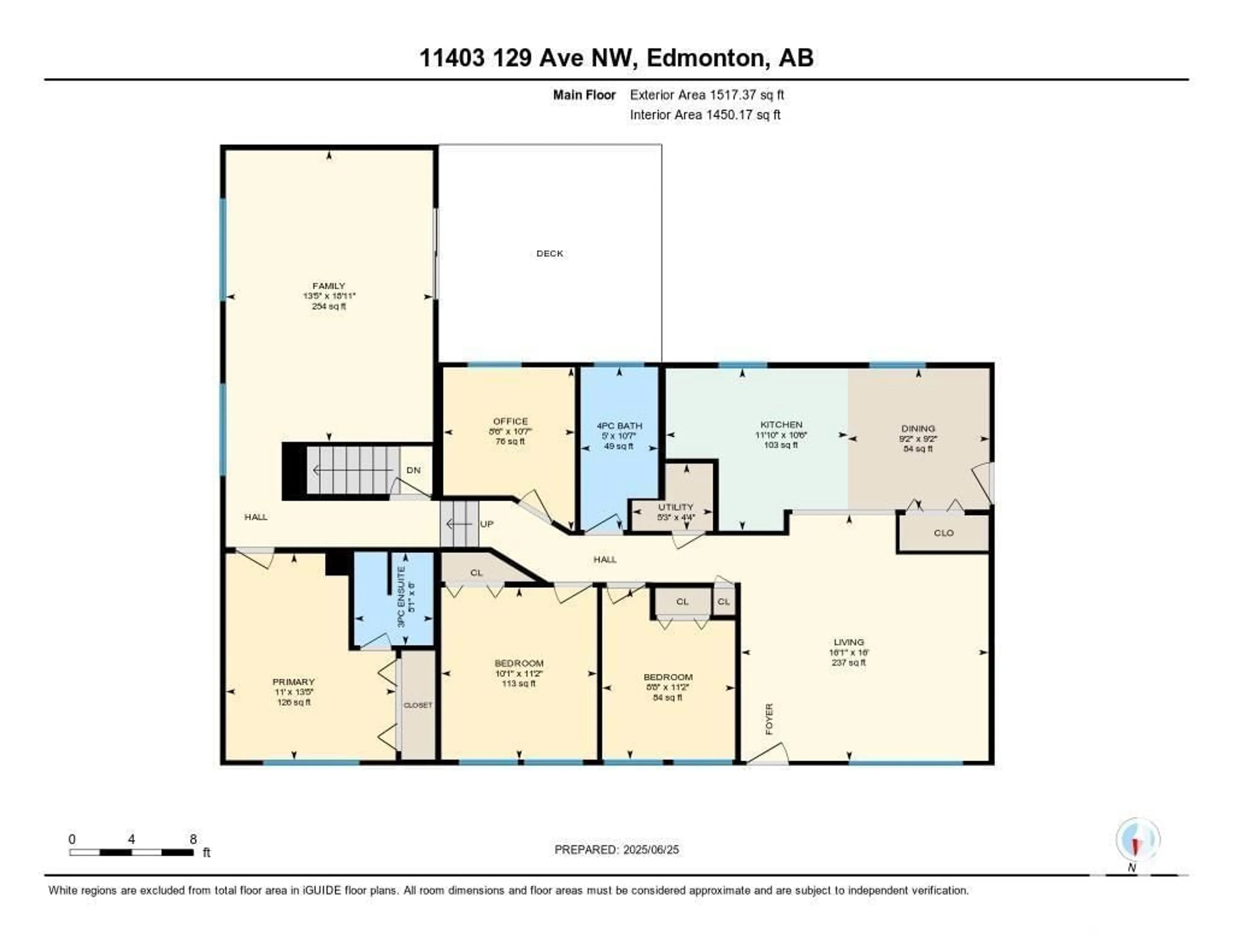 Floor plan for 11403 129 AV, Edmonton Alberta T5E0M2