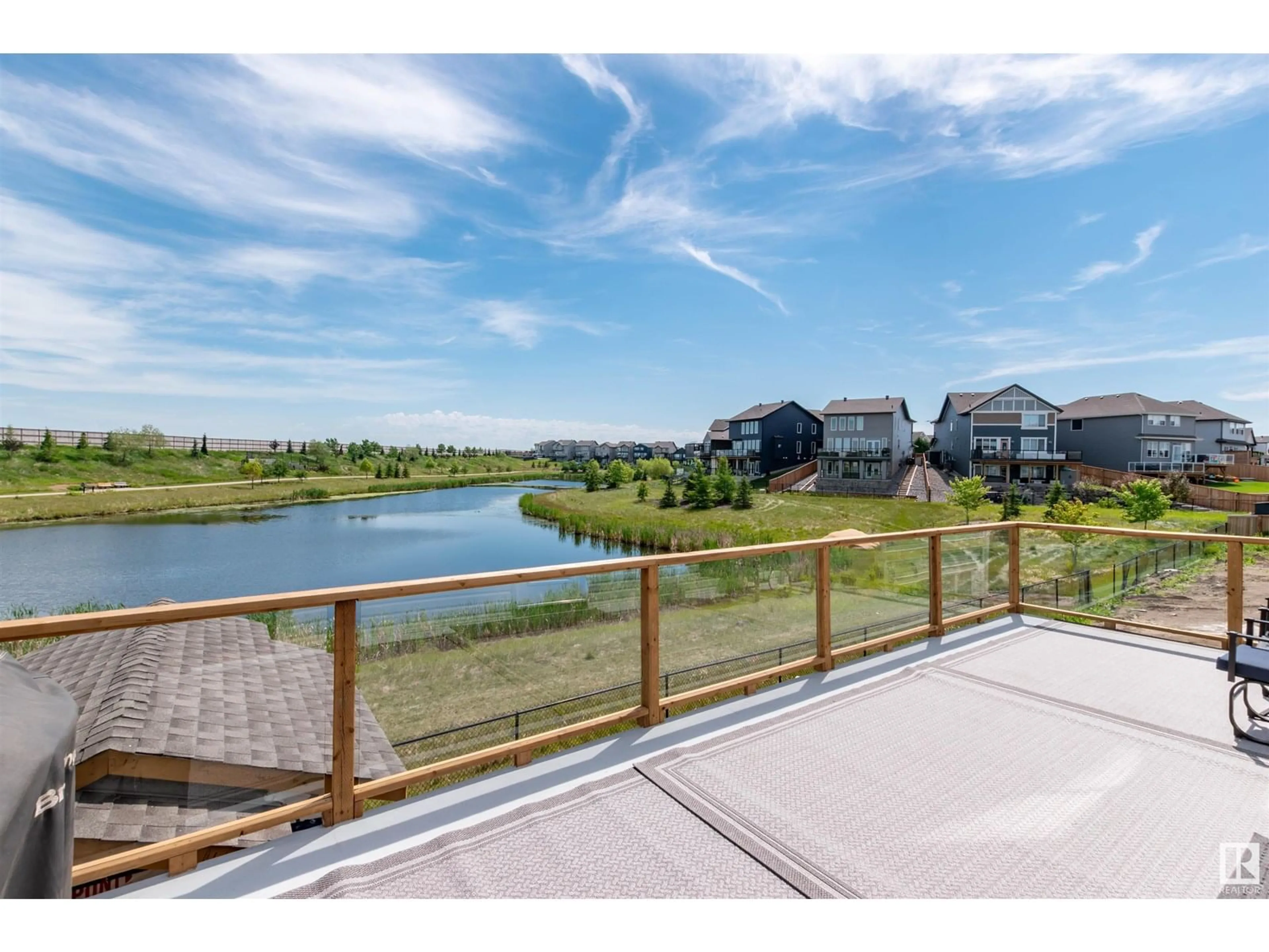 A pic from outside/outdoor area/front of a property/back of a property/a pic from drone, water/lake/river/ocean view for 57 SAVOY CR, Sherwood Park Alberta T8H2Y3