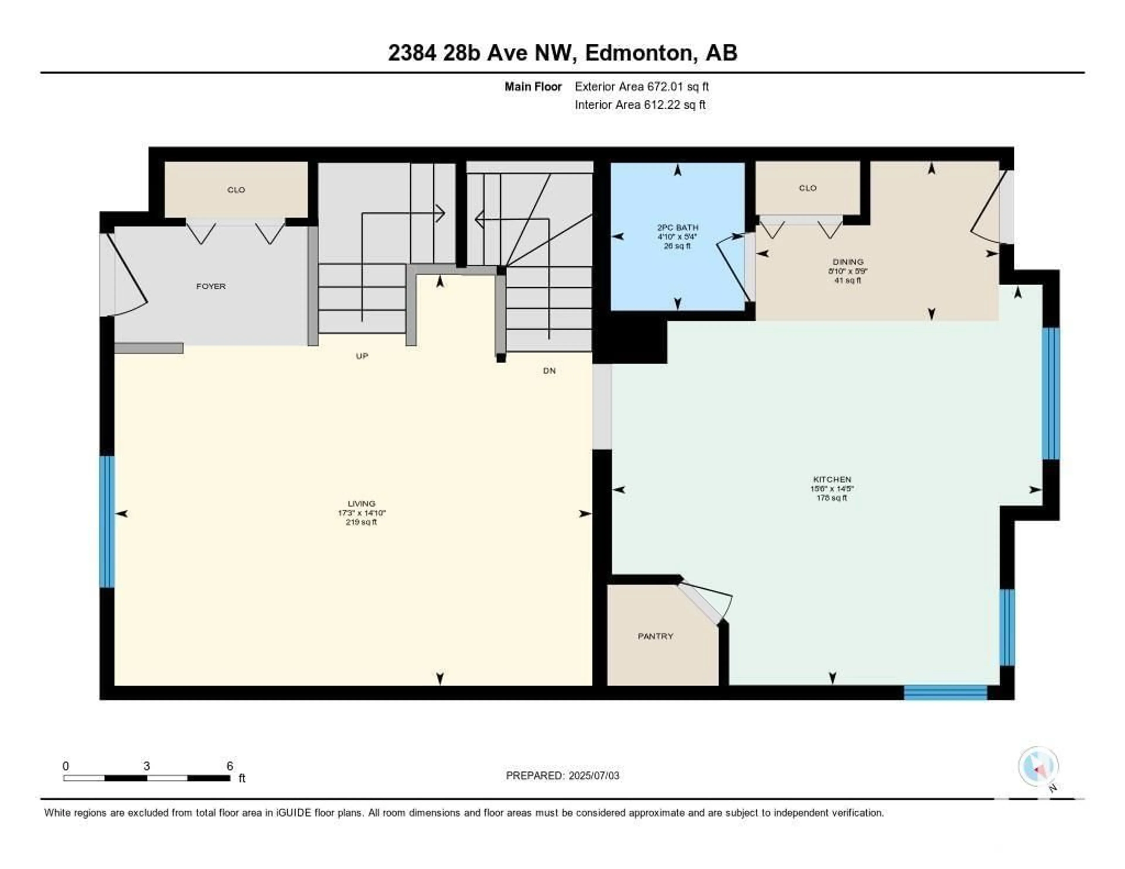 Floor plan for NW - 2384 28B AV, Edmonton Alberta T6T2A4
