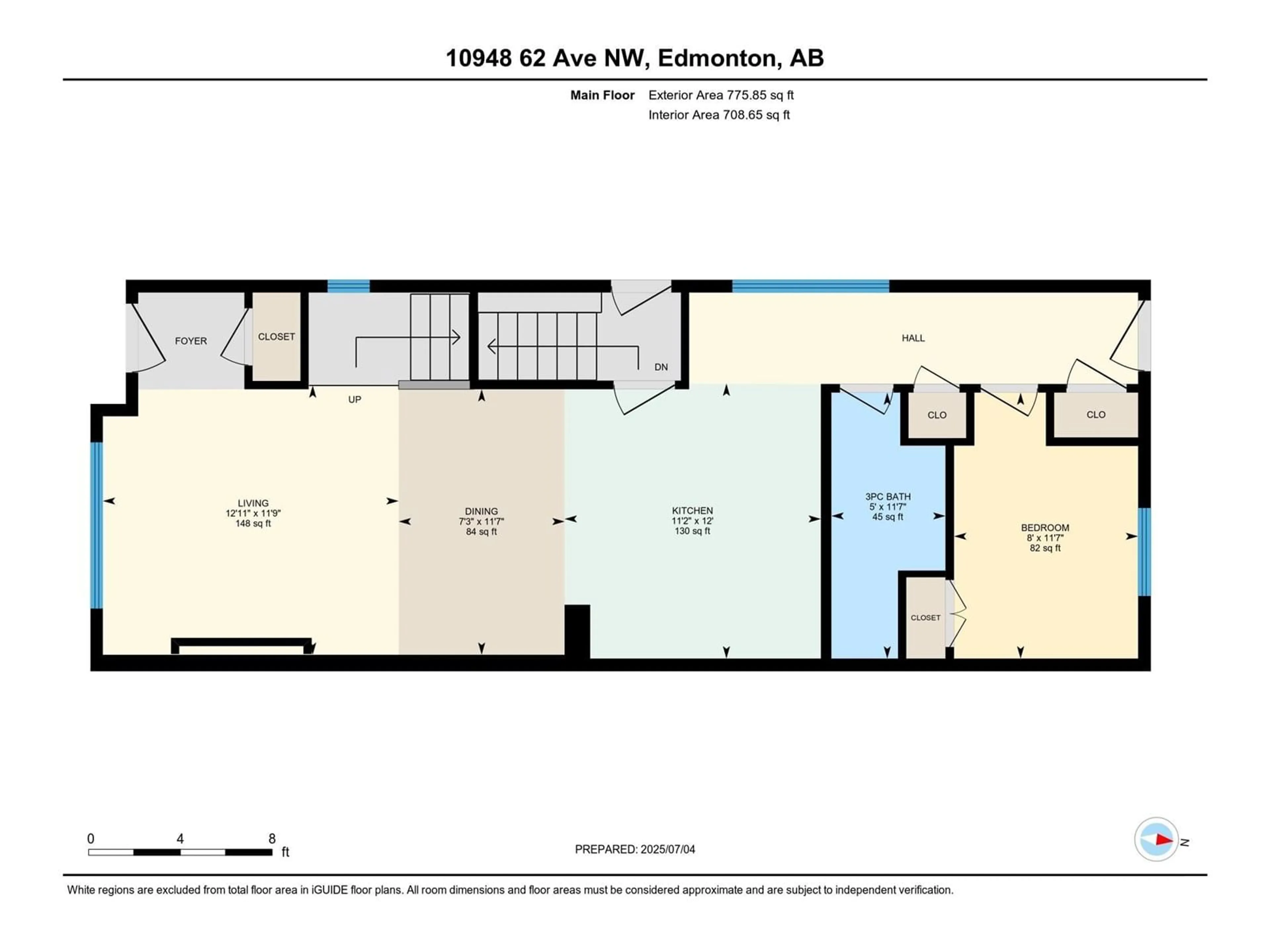 Floor plan for 10948 62 AV, Edmonton Alberta T6H1N2