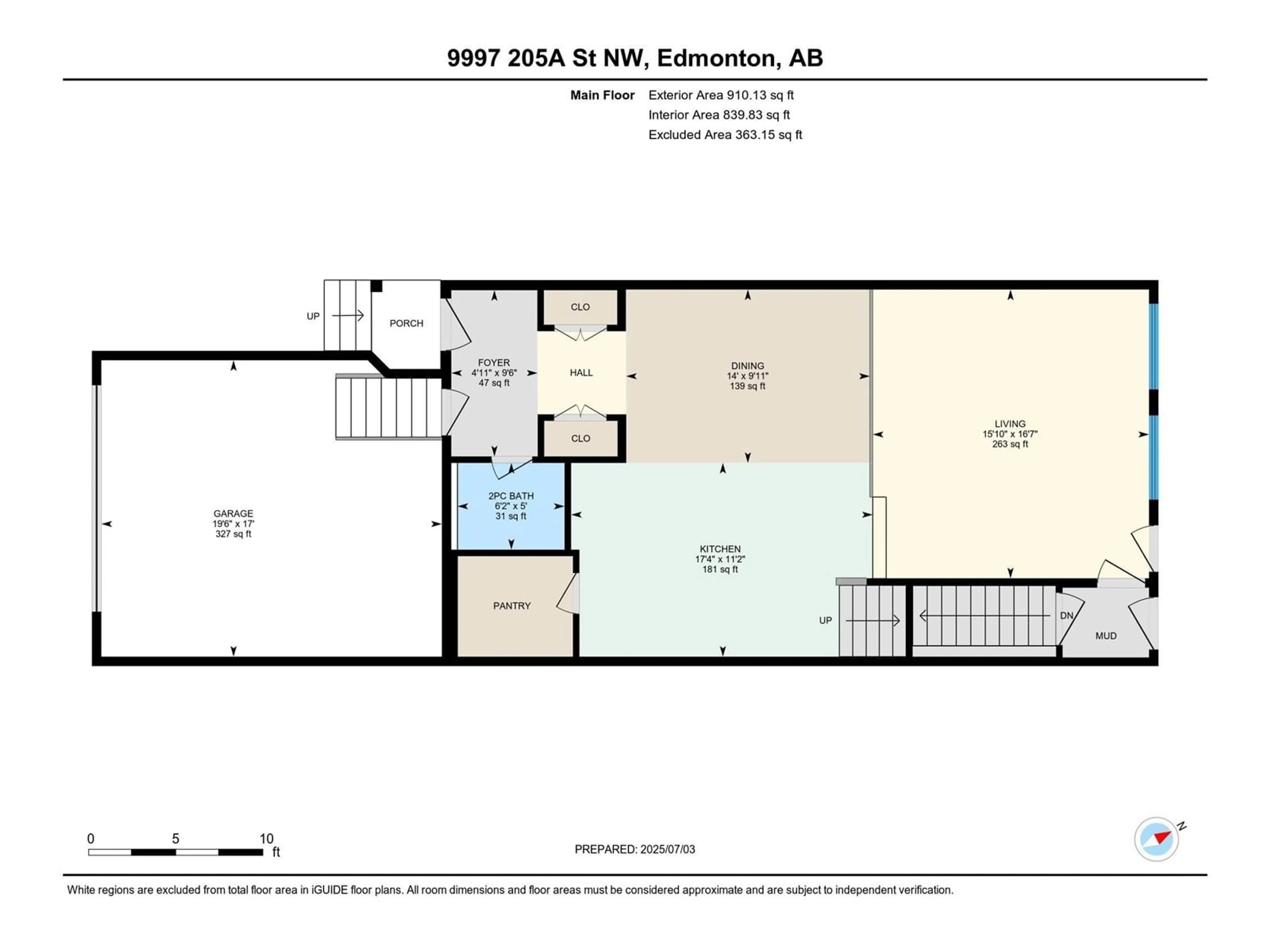 Floor plan for NW - 9997 205A ST, Edmonton Alberta T5T7N4