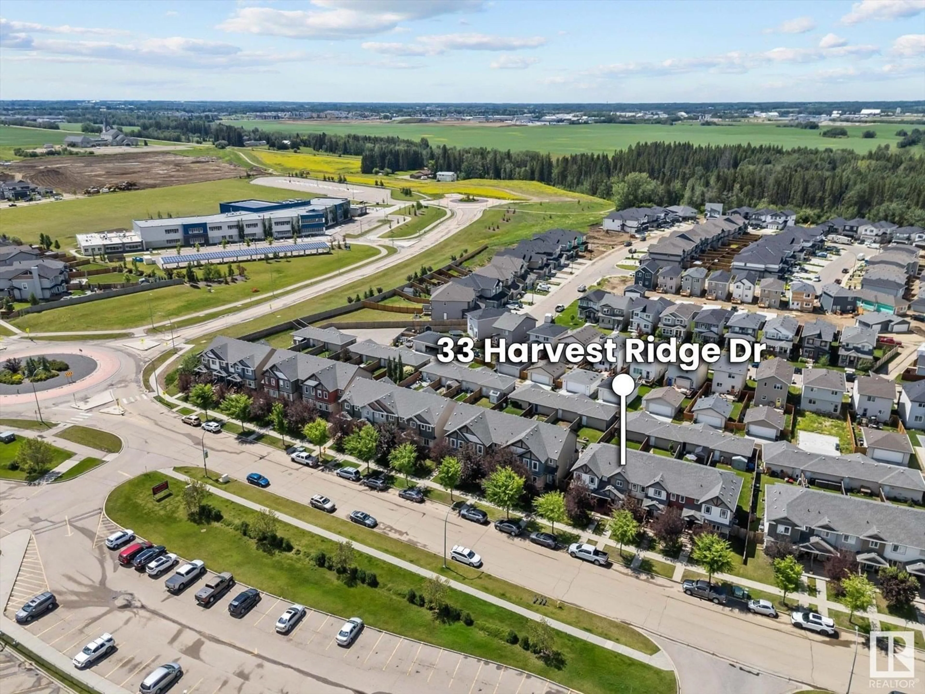 A pic from outside/outdoor area/front of a property/back of a property/a pic from drone, street for 33 HARVEST RIDGE DR, Spruce Grove Alberta T7X0S1