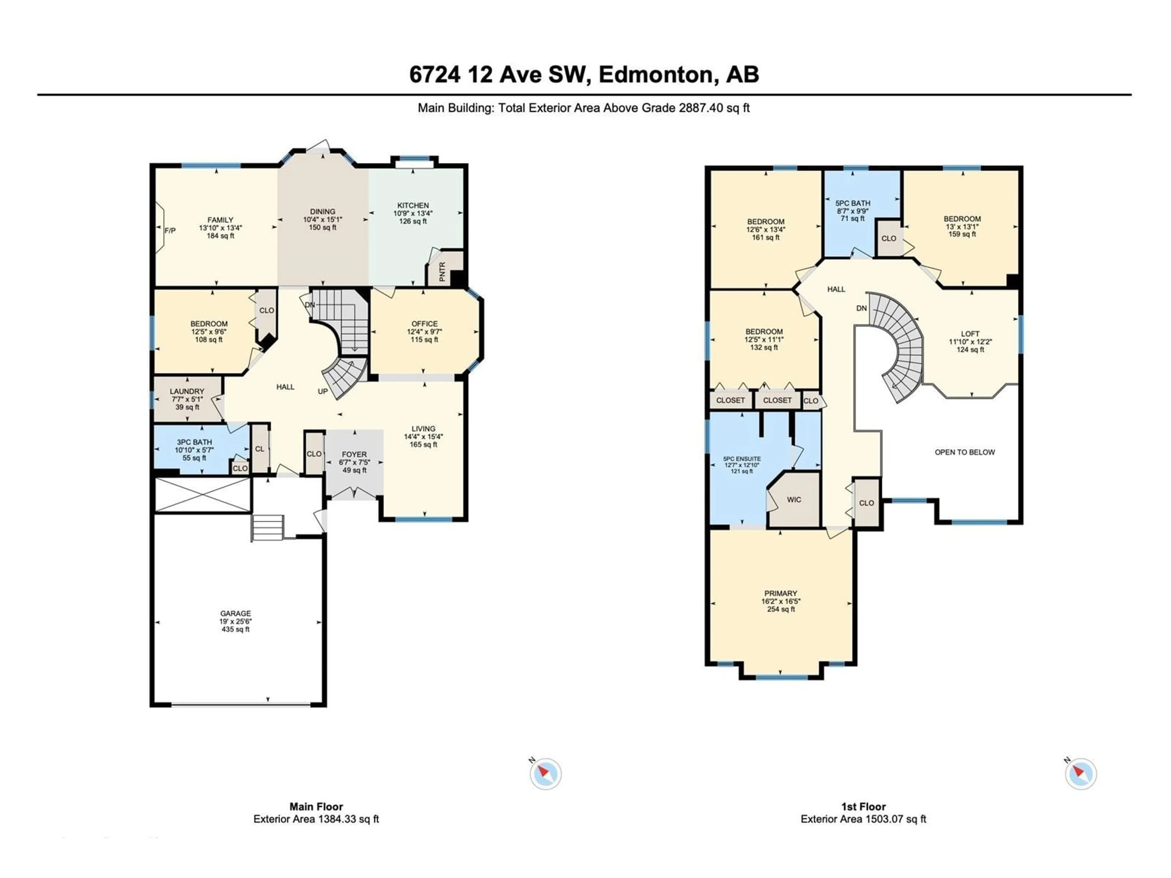 Floor plan for 6724 12 AV SW, Edmonton Alberta T6X1L2