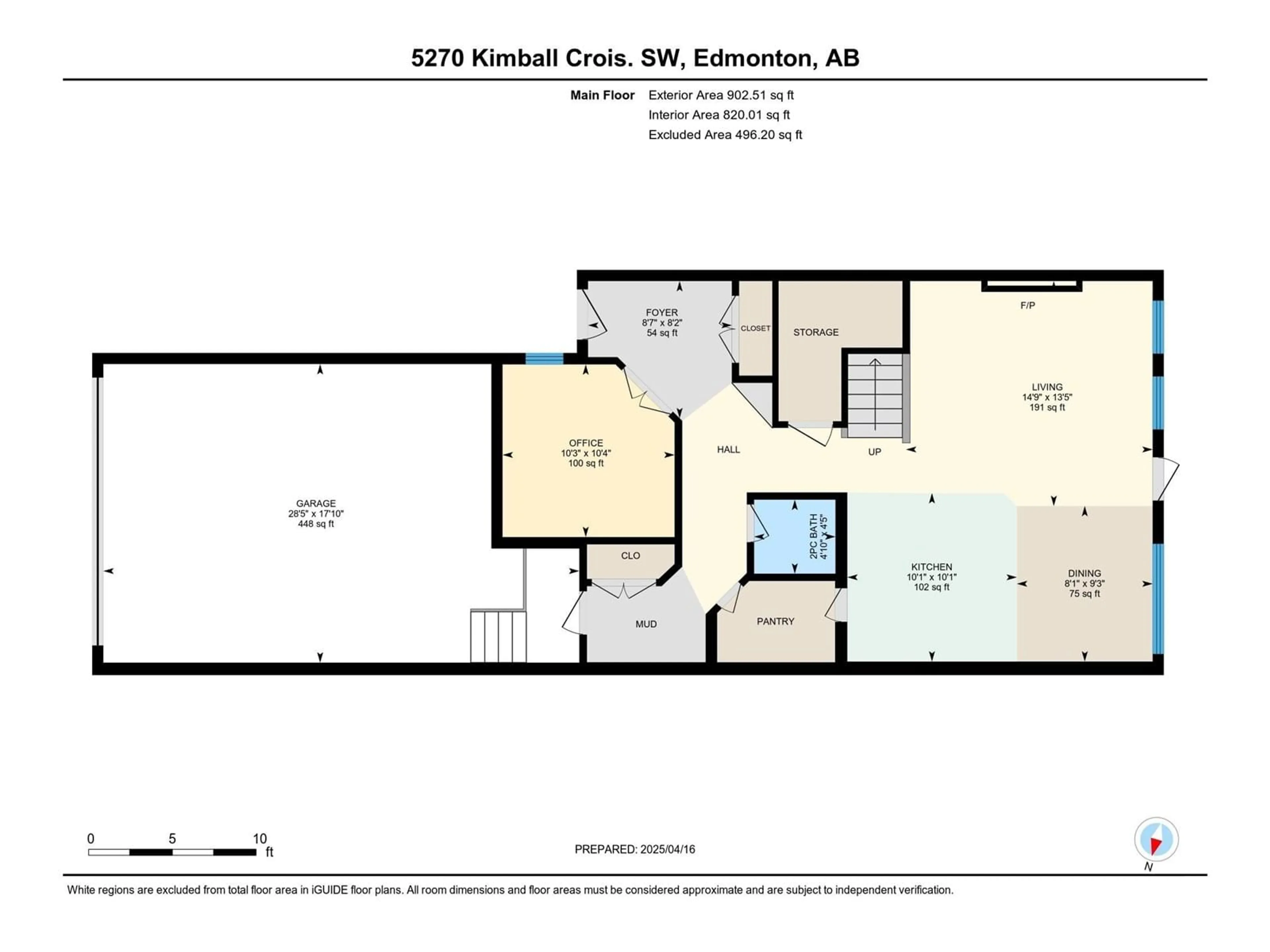 Floor plan for 5270 KIMBALL CR, Edmonton Alberta T6W4Z3