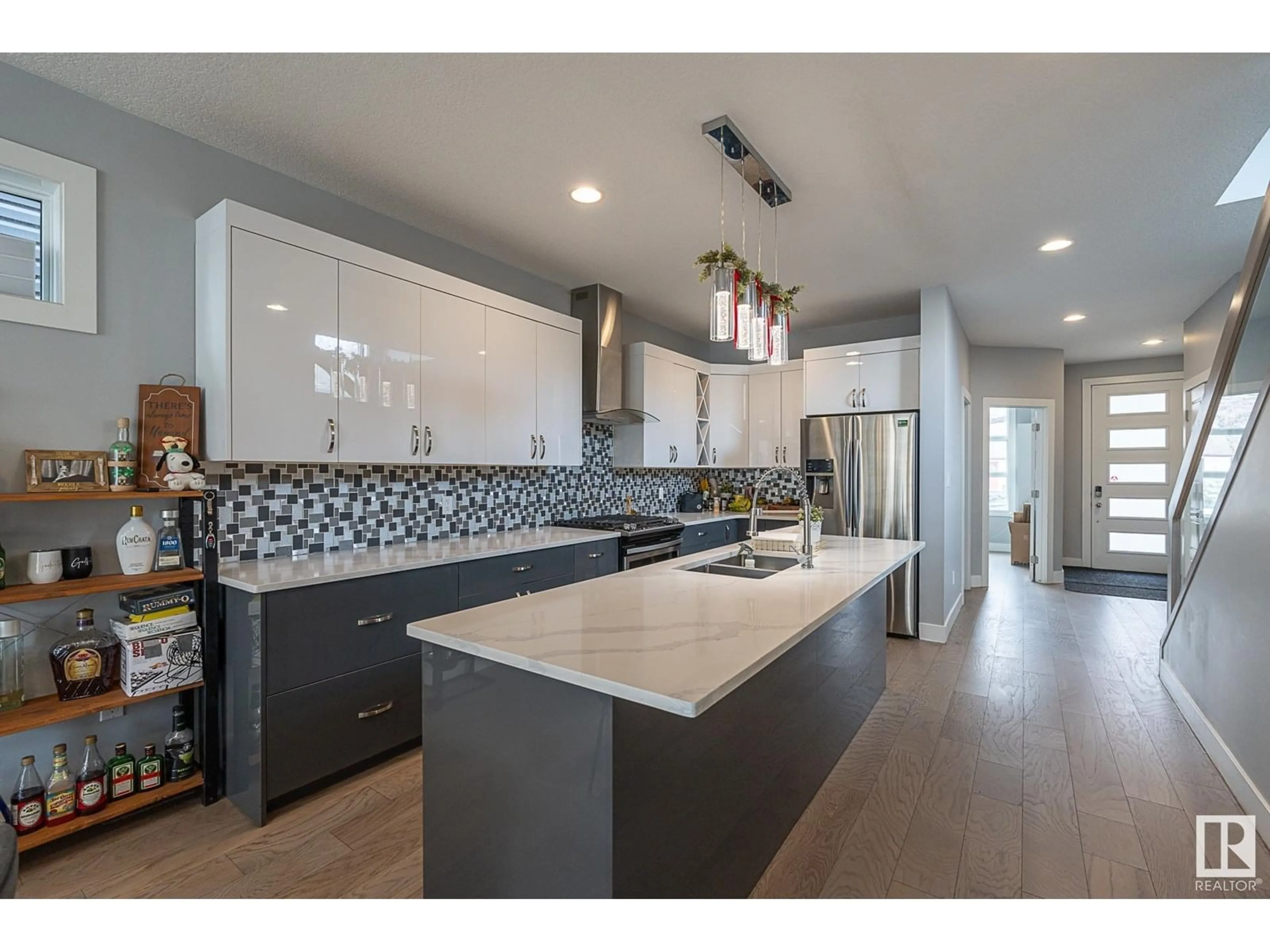Open concept kitchen, ceramic/tile floor for NW - 11031 132 ST, Edmonton Alberta T5M1E4