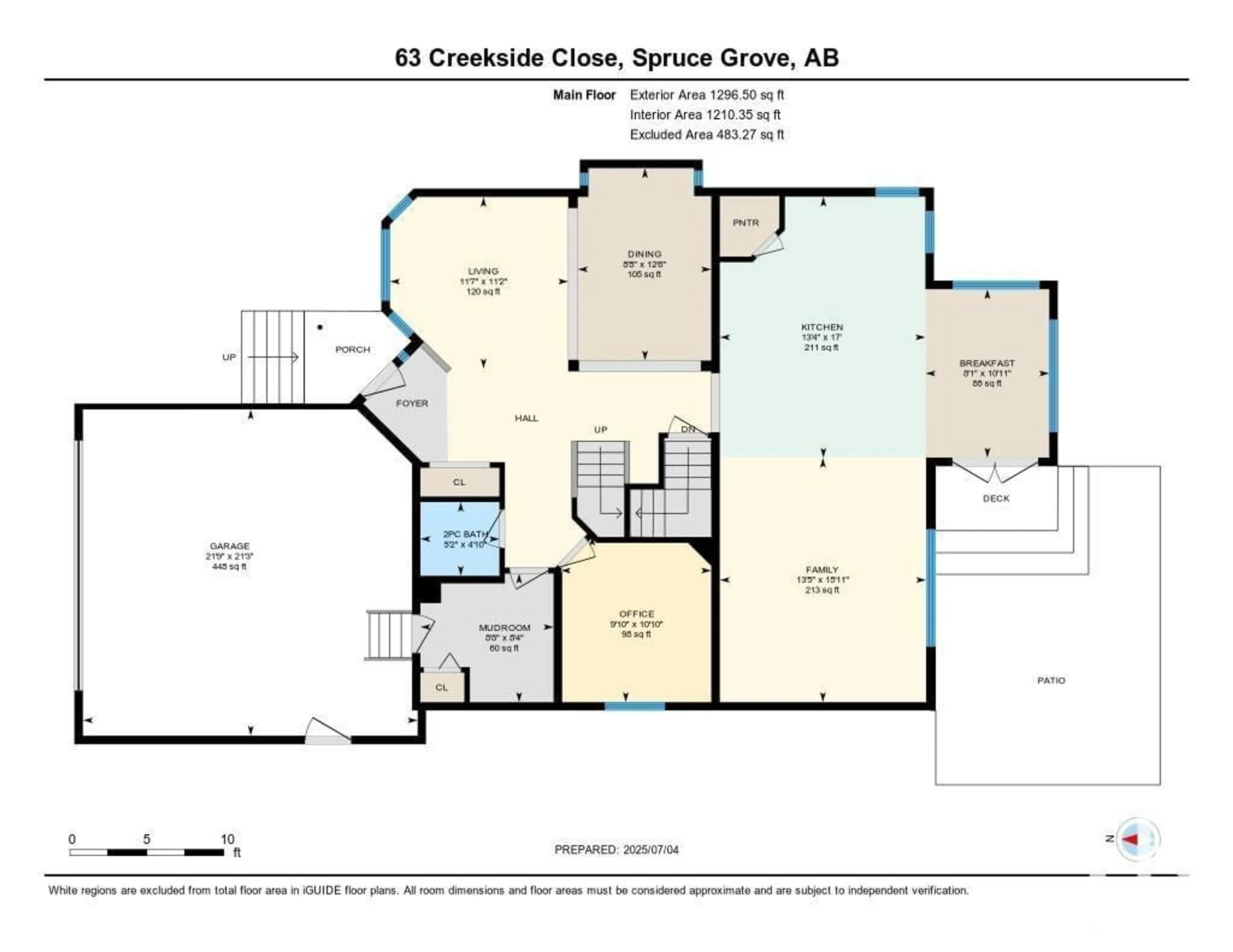 Floor plan for 63 CREEKSIDE CL, Spruce Grove Alberta T7X4N9