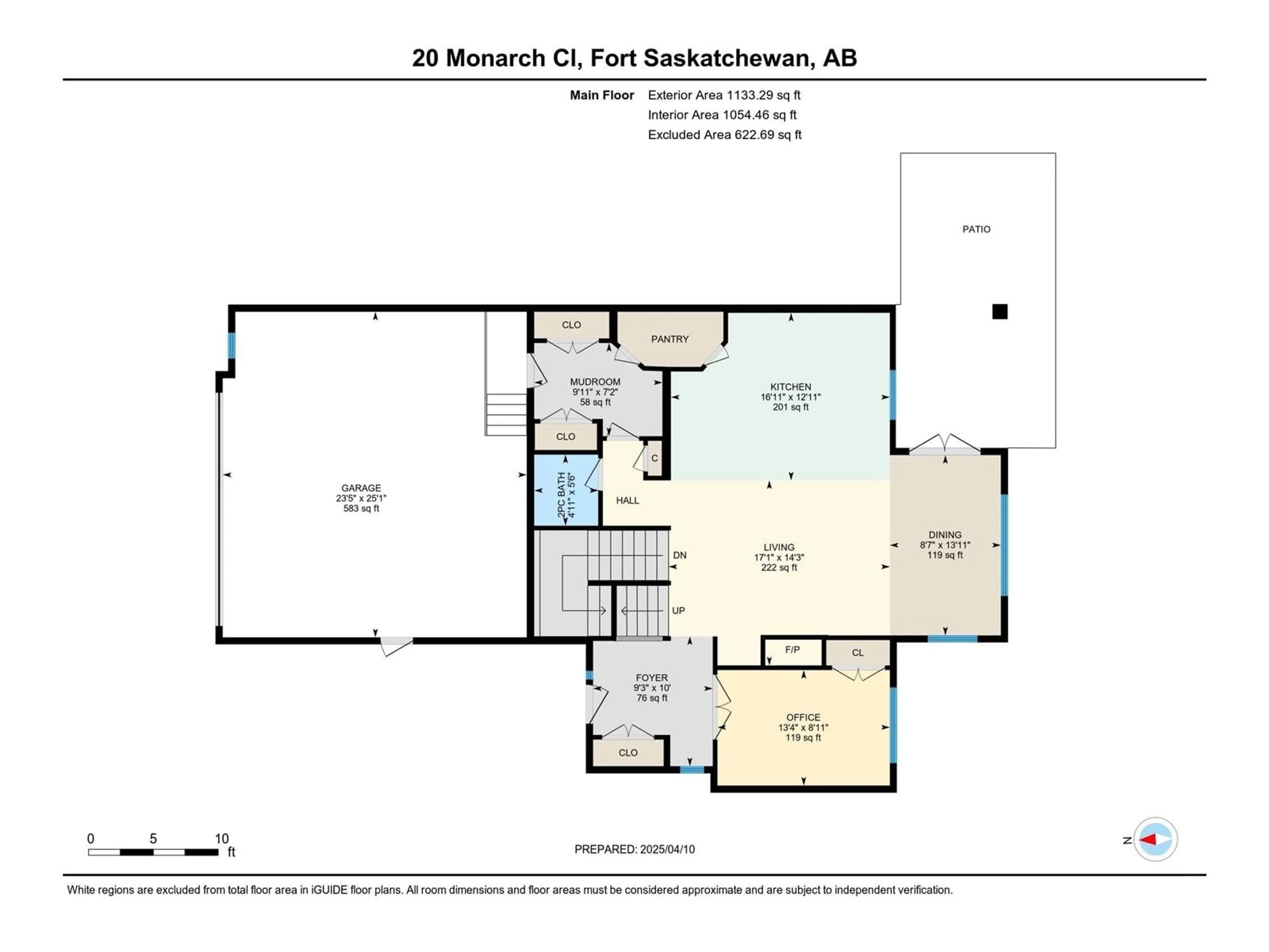 Floor plan for 20 MONARCH CL, Fort Saskatchewan Alberta T8L0N9