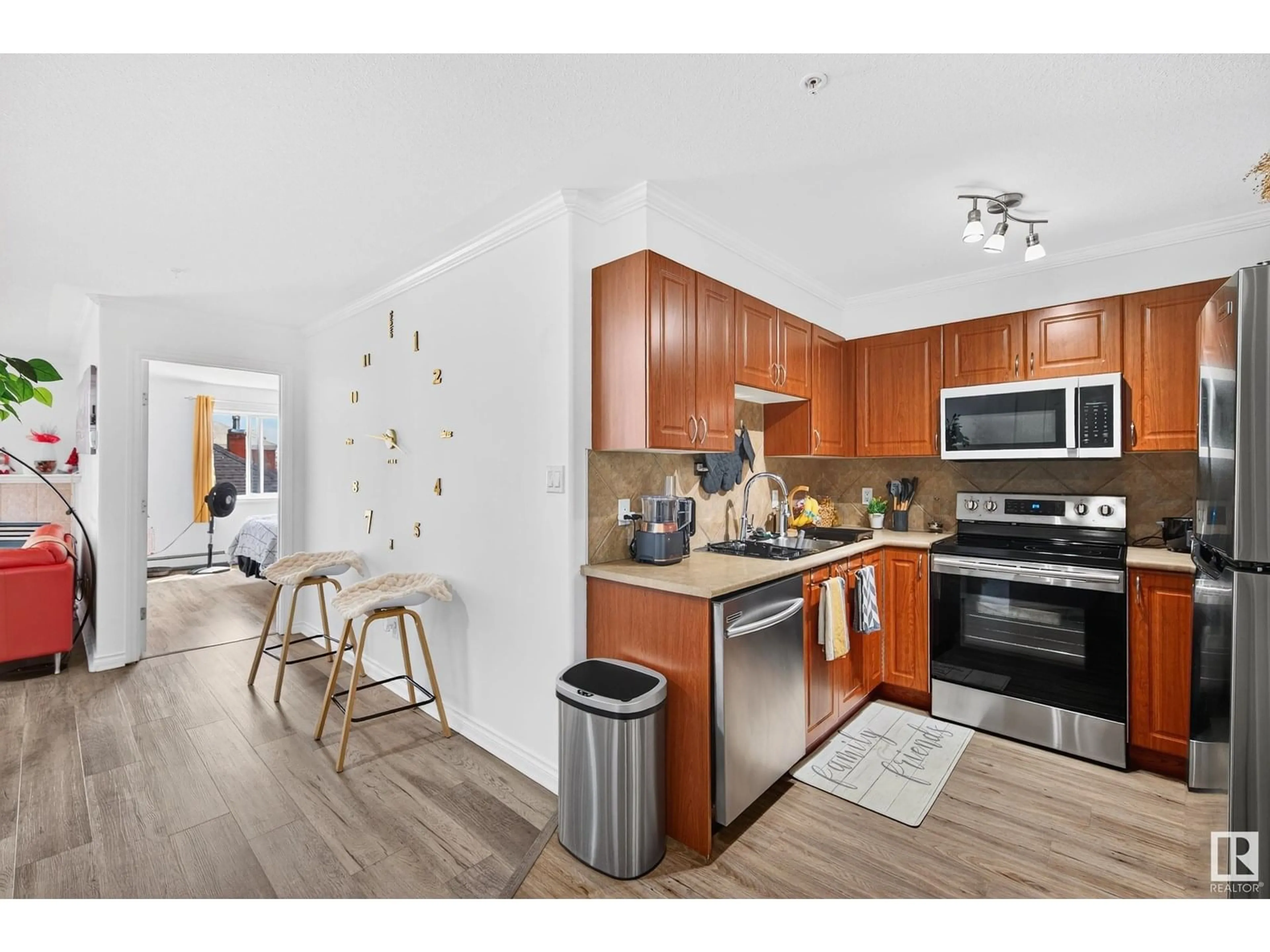 Open concept kitchen, unknown for #304 - 9938 104 ST, Edmonton Alberta T5K2X7